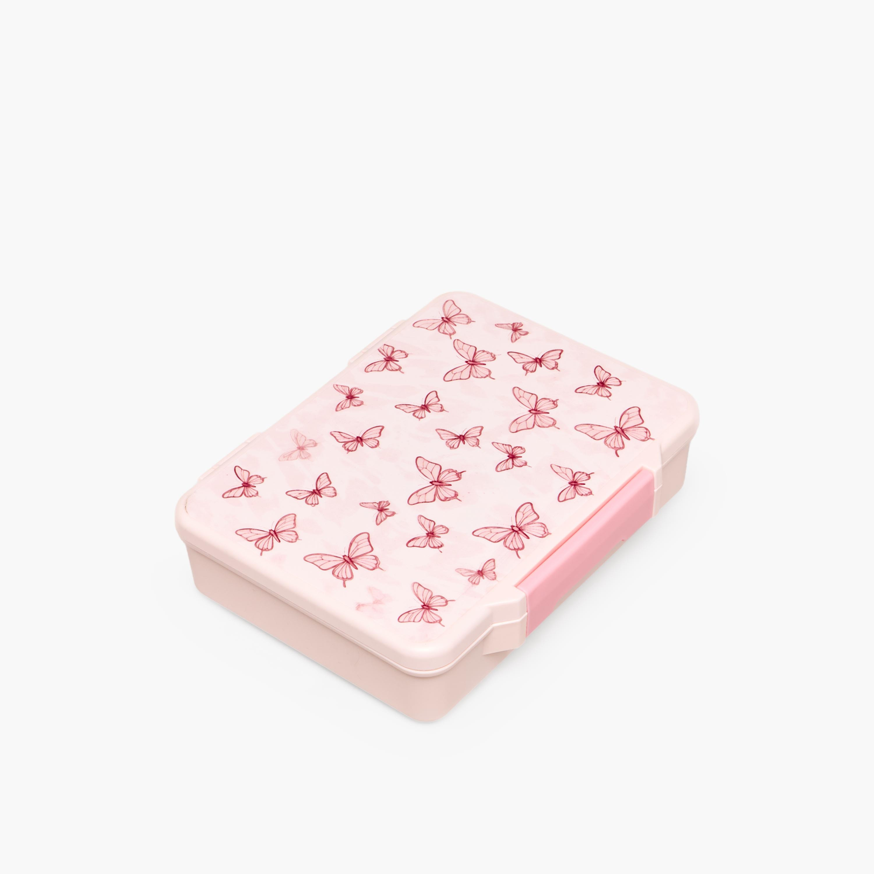 Juniors Butterfly Print Bento Lunch Box for Girls with Cutlery - 1.2 L-school-lunchessentials-lunchboxes-image-1