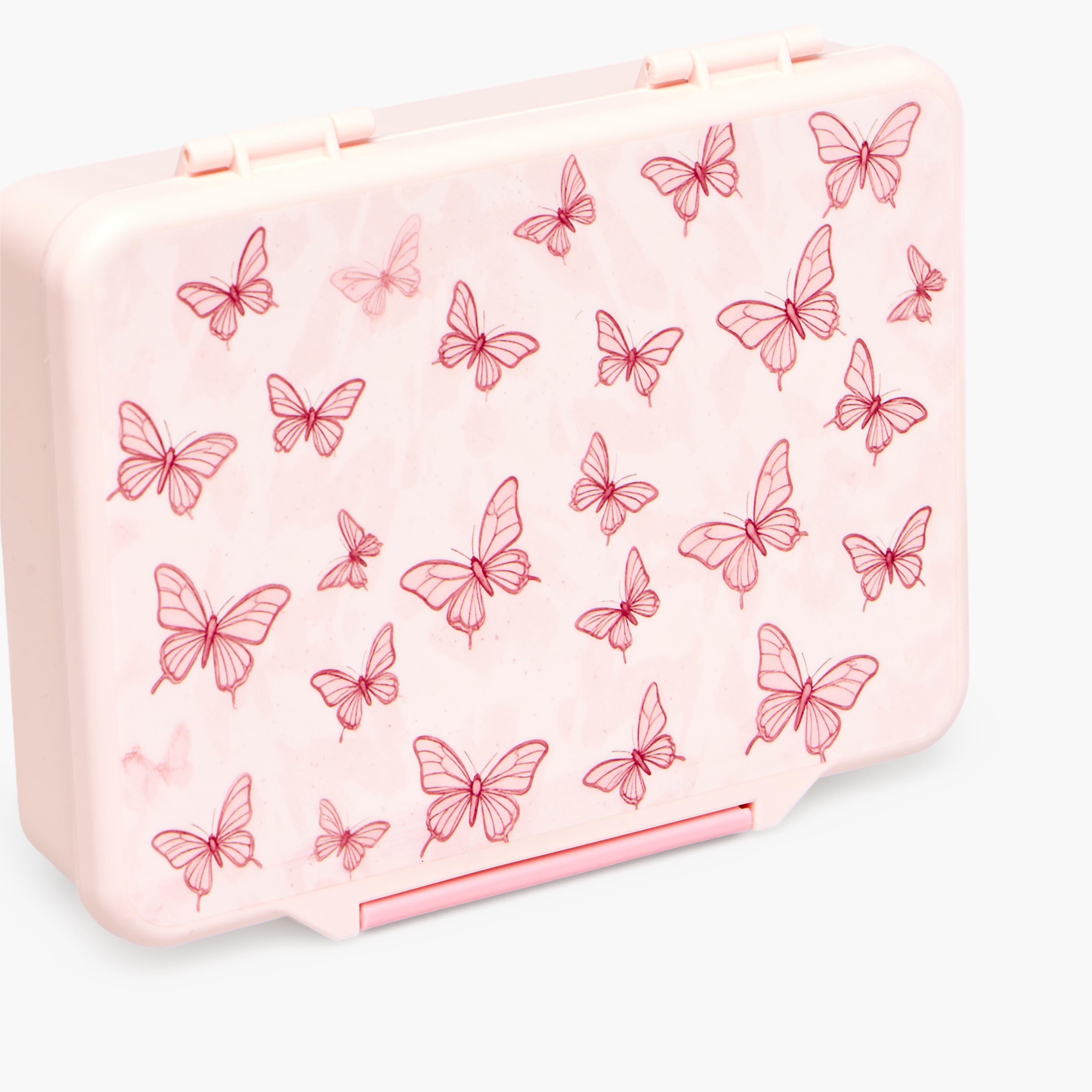 Juniors Butterfly Print Bento Lunch Box for Girls with Cutlery - 1.2 L-school-lunchessentials-lunchboxes-image-4