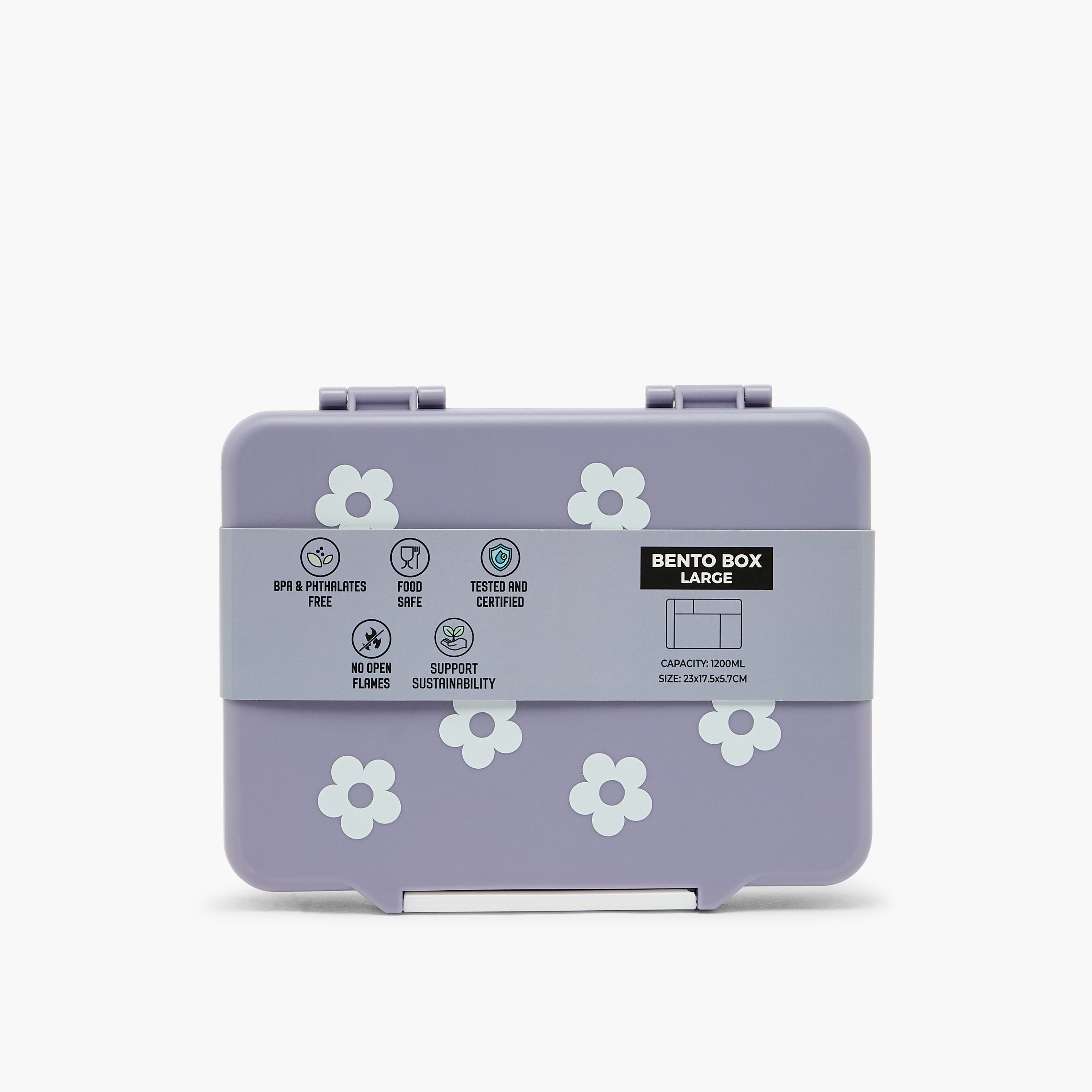 Juniors Floral Print Bento Lunch Box for Girls with Cutlery - 1.2 L-school-lunchessentials-lunchboxes-image-11