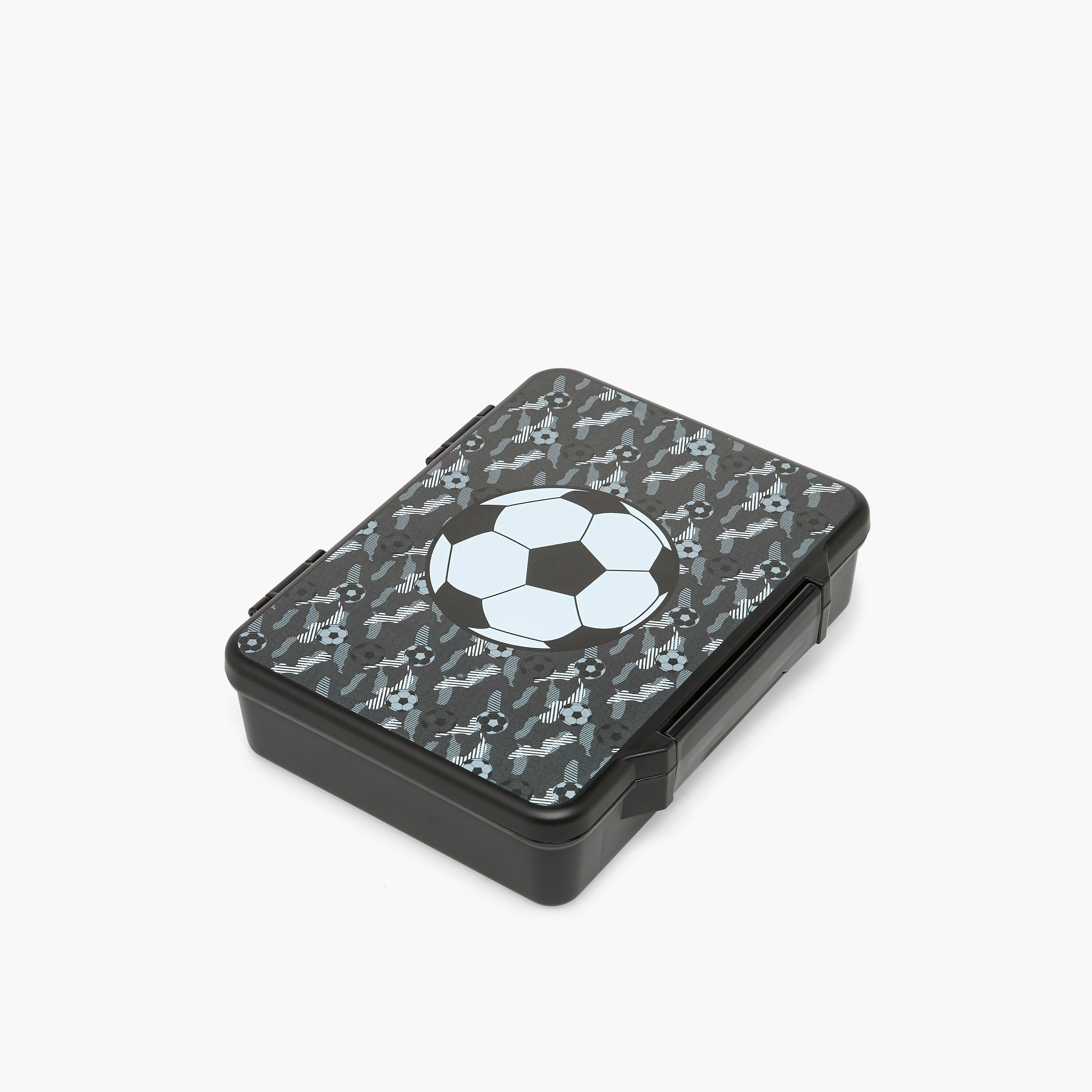 Juniors Football Print Bento Lunch Box for Boys with Cutlery - 1.2 L-school-lunchessentials-lunchboxes-image-1