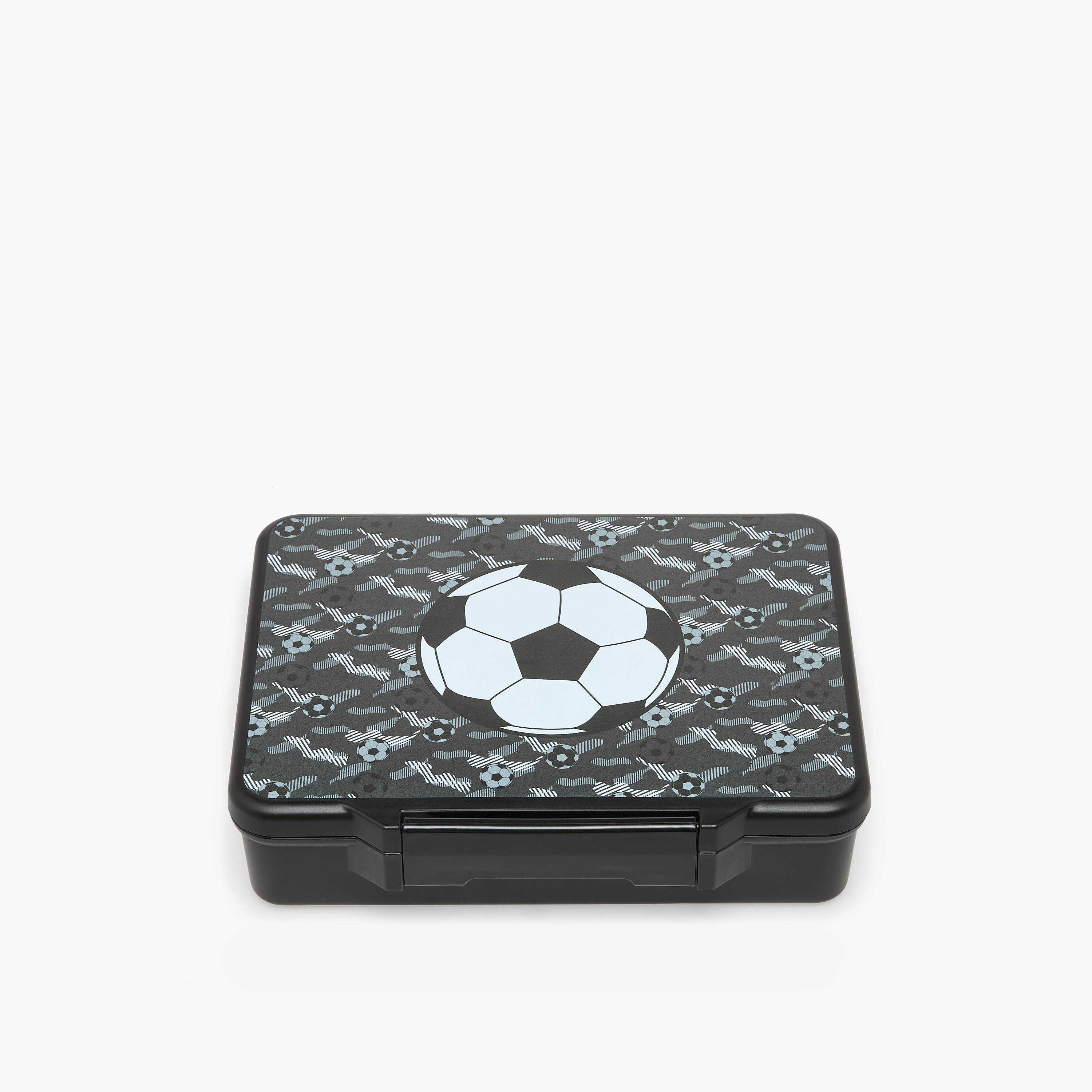 Juniors Football Print Bento Lunch Box for Boys with Cutlery - 1.2 L-school-lunchessentials-lunchboxes-image-2
