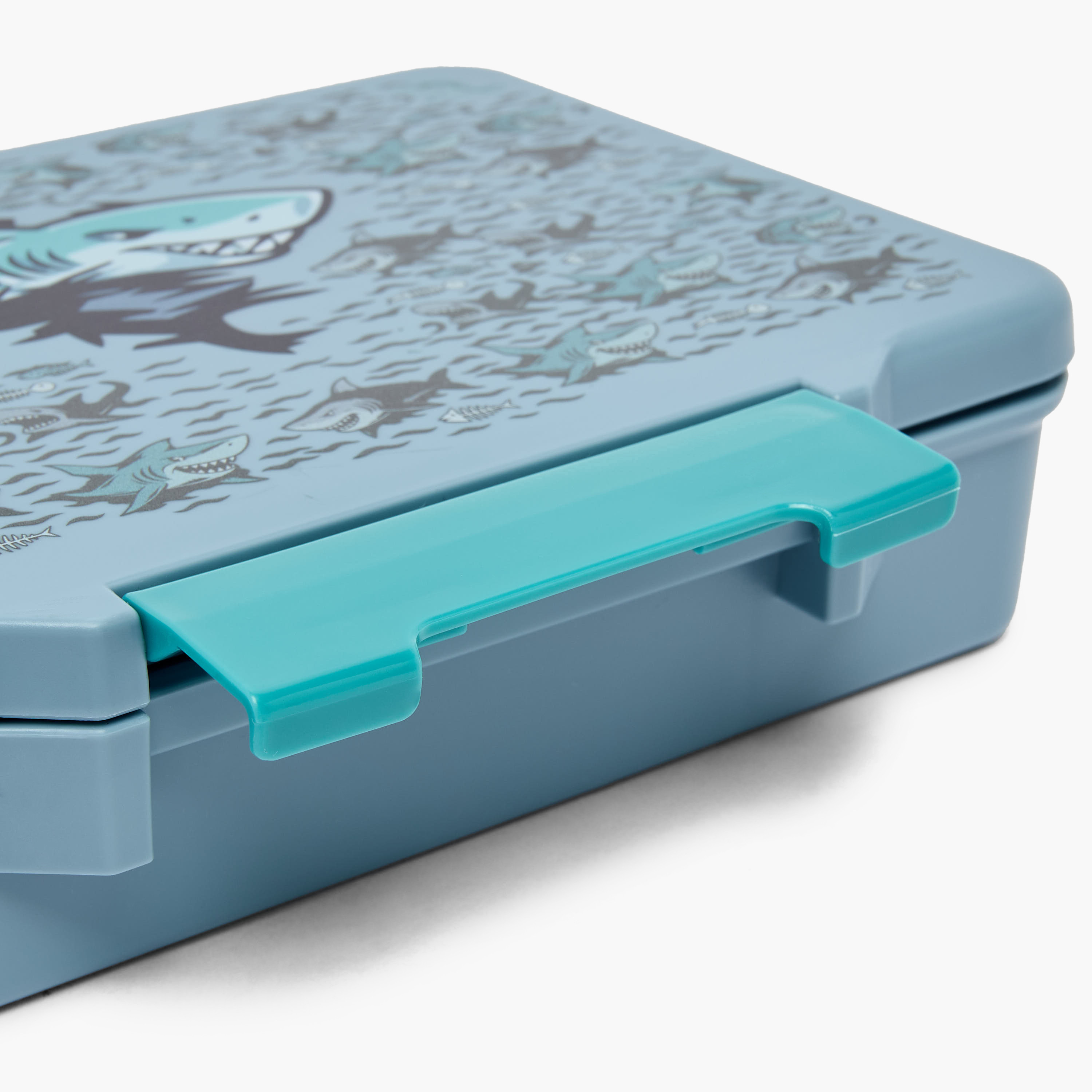 Juniors Shark Print Bento Lunch Box for Boys with Cutlery - 1.2 L-school-lunchessentials-lunchboxes-image-6