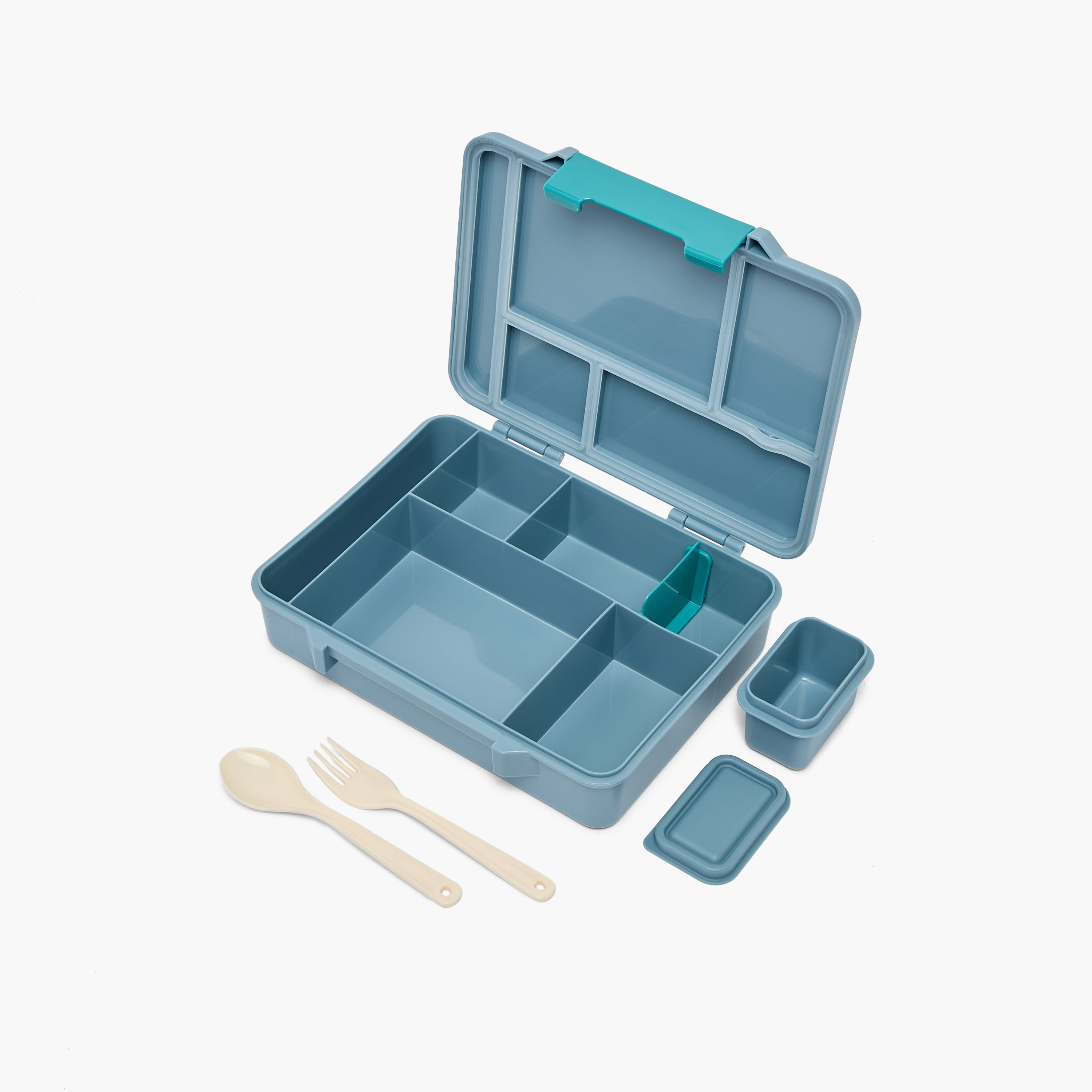 Juniors Shark Print Bento Lunch Box for Boys with Cutlery - 1.2 L-school-lunchessentials-lunchboxes-image-8