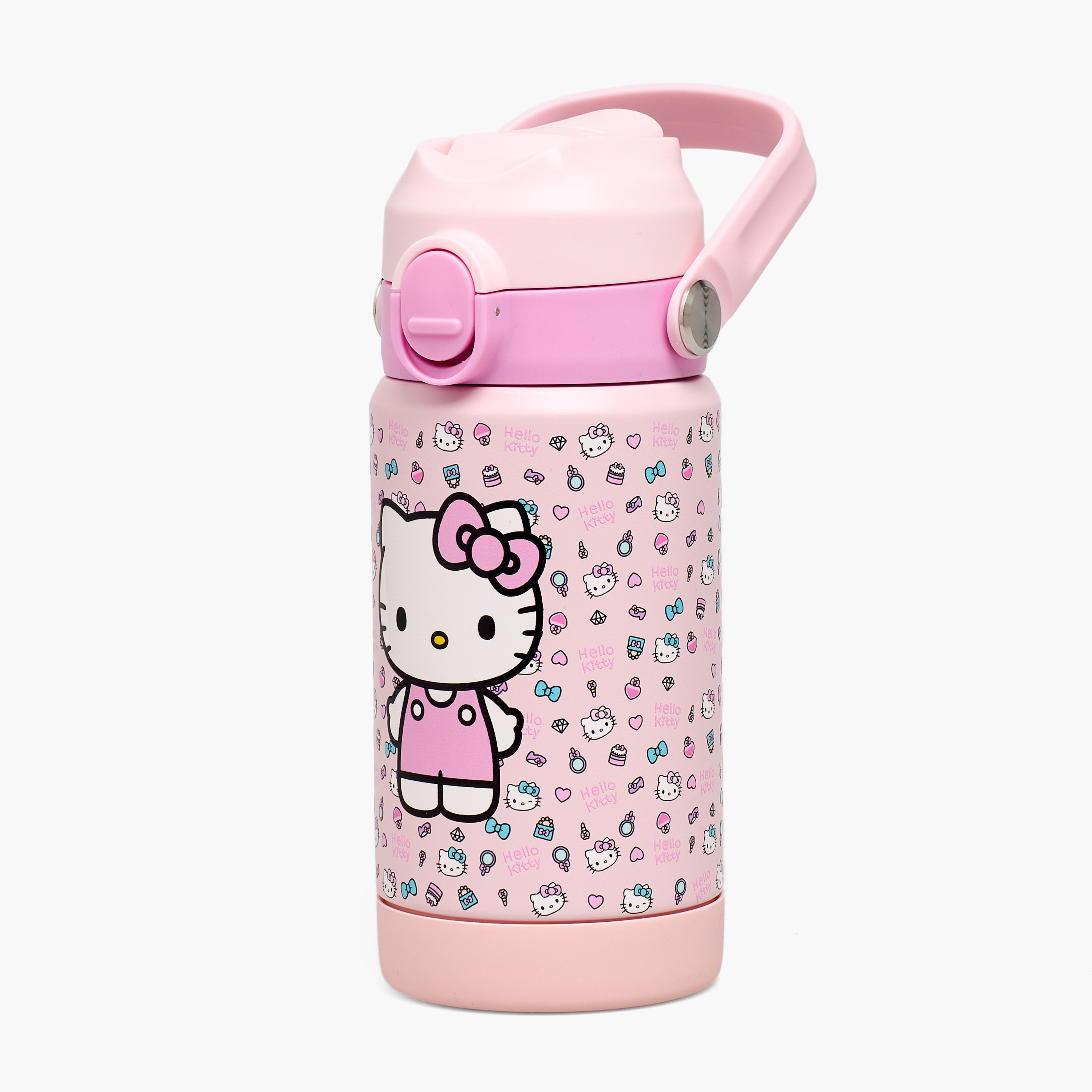 قارورة ماء ستانلس ستيل بفوهة وطبعات هالو كيتي من سانريو-school-waterbottles-image-1