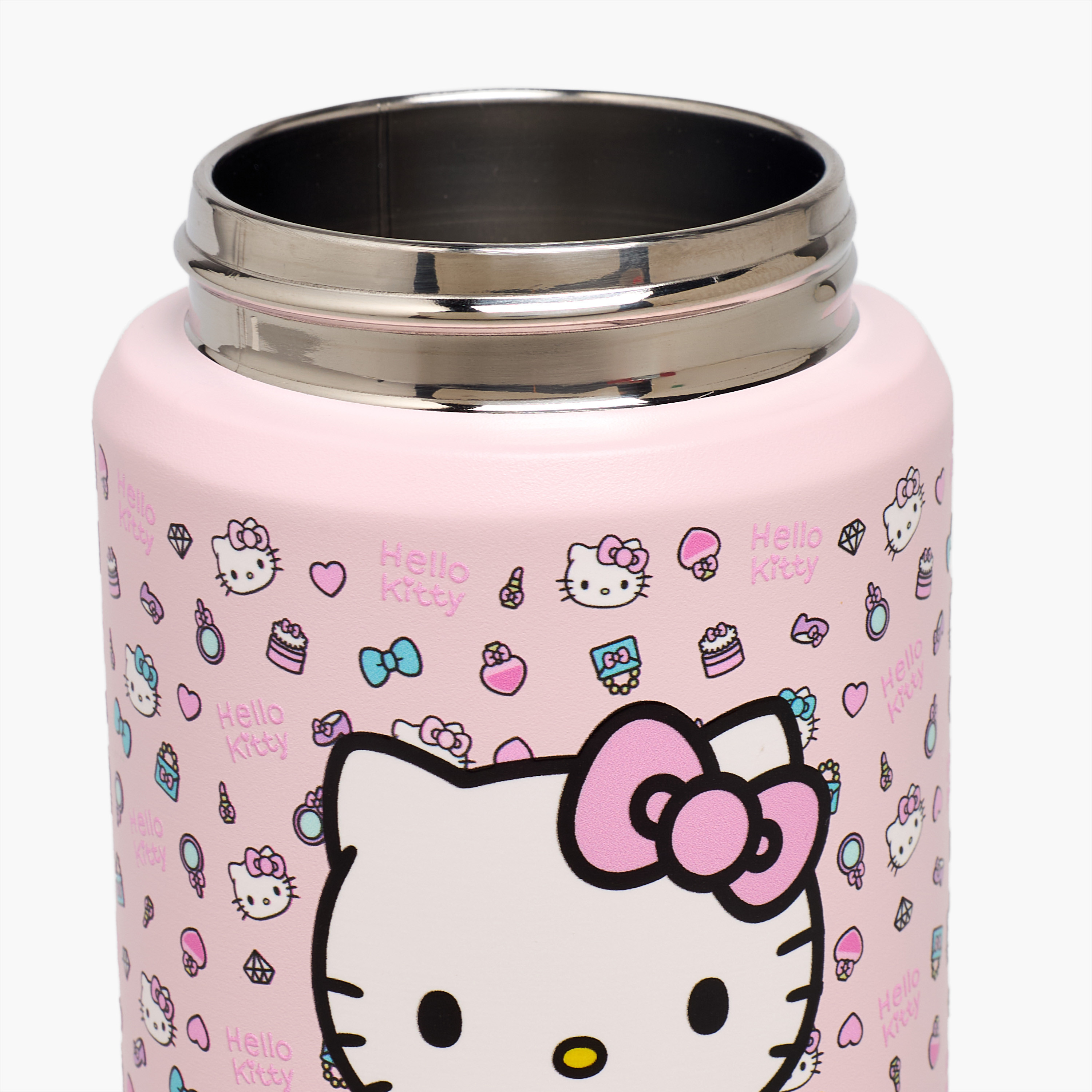قارورة ماء ستانلس ستيل بفوهة وطبعات هالو كيتي من سانريو-school-waterbottles-image-5