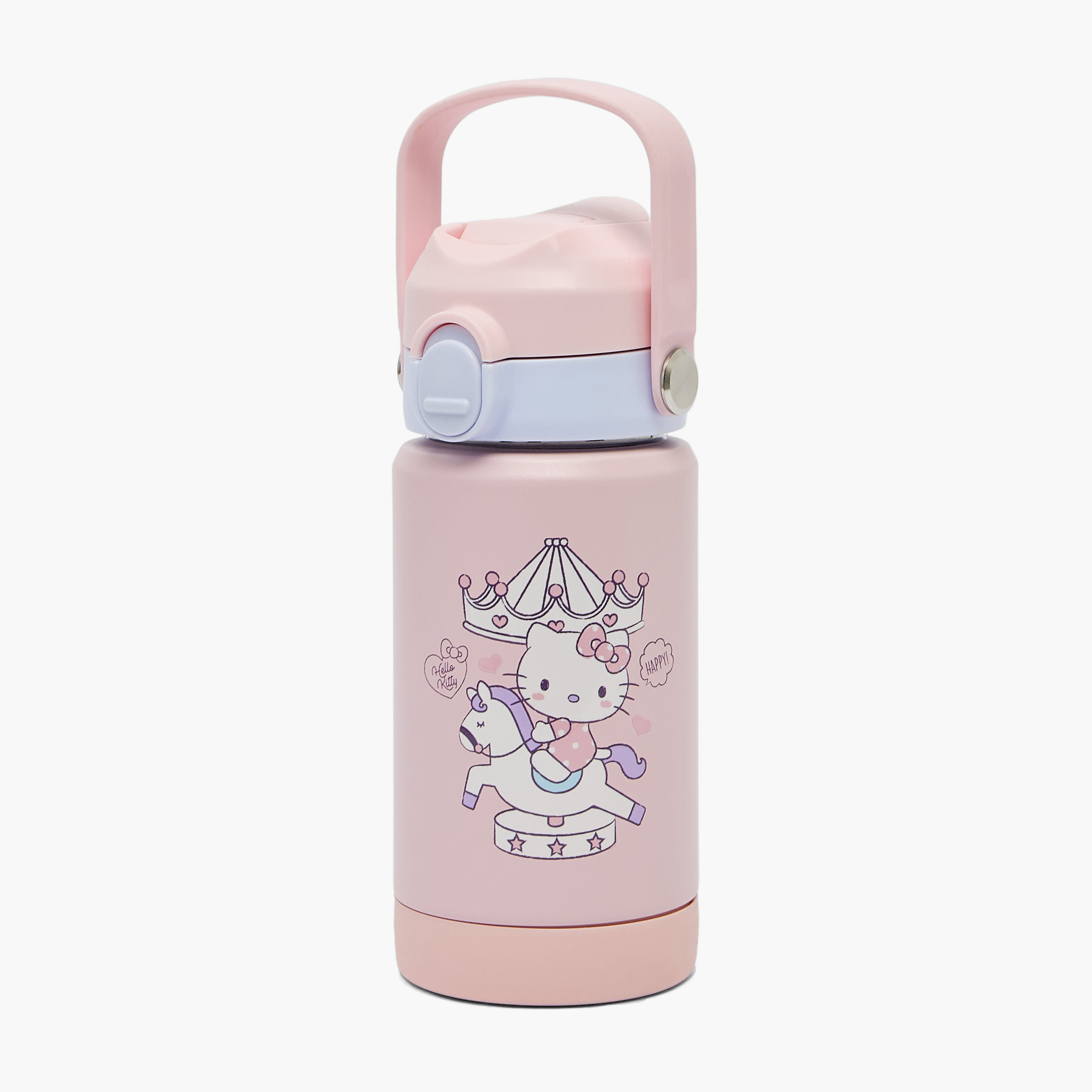 Sanrio Hello Kitty Stainless Steel Water Bottle with Wide Mouth and Carry Loop-school-waterbottles-image-1