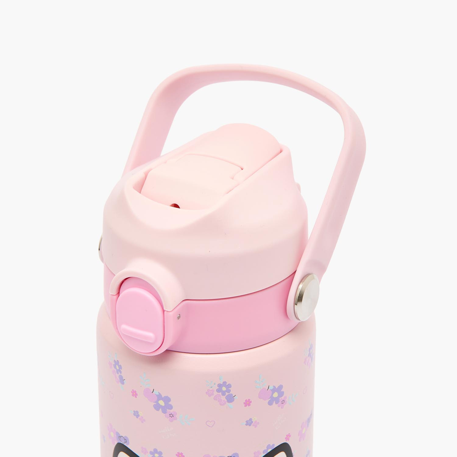 قارورة مياه ستانلس ستيل بفوهة قلابة ومقبض وطبعات من سانريو-school-waterbottles-image-4
