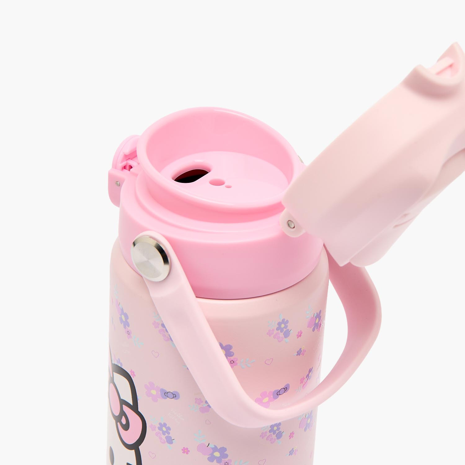قارورة مياه ستانلس ستيل بفوهة قلابة ومقبض وطبعات من سانريو-school-waterbottles-image-6