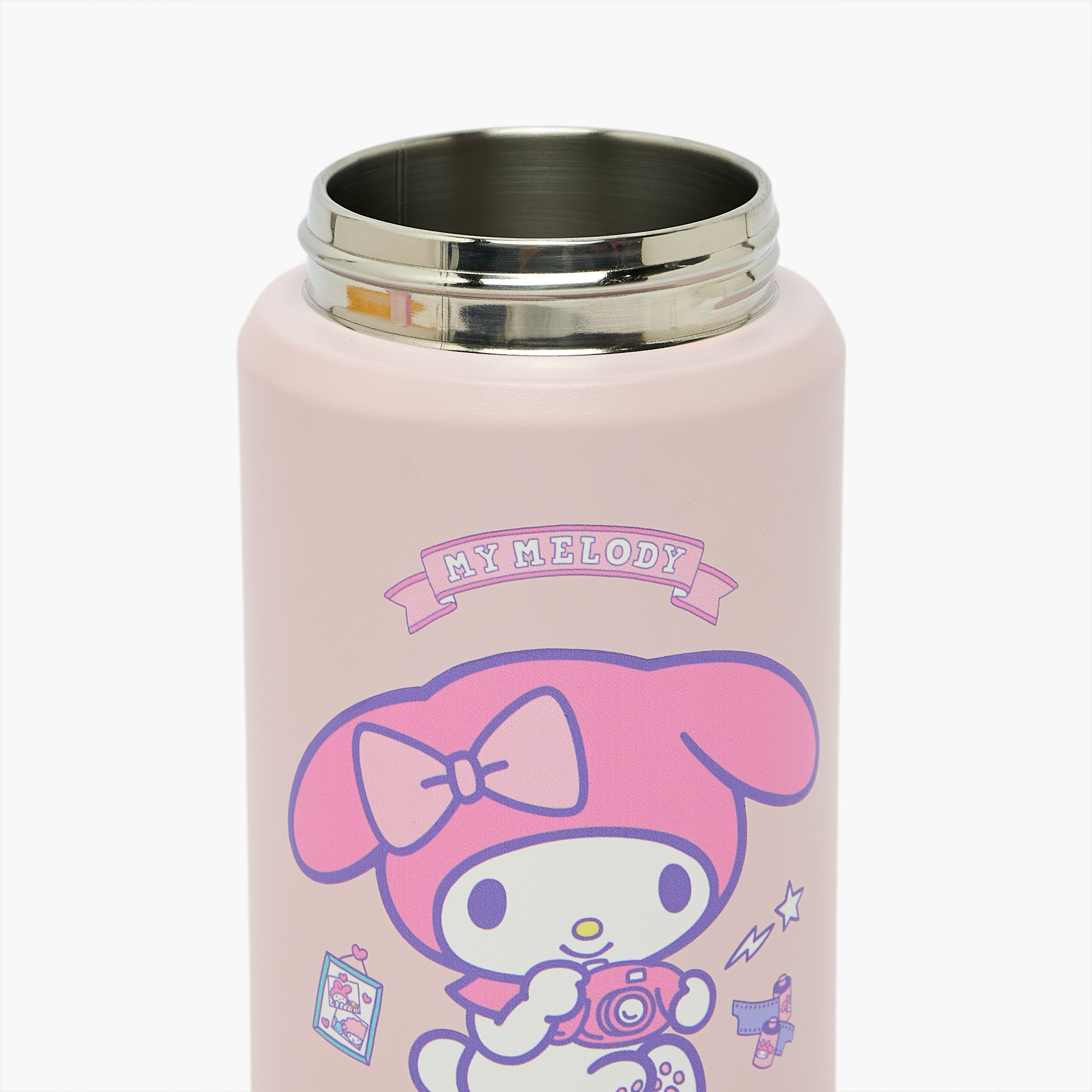 Sanrio My Melody Print Stainless Steel Water Bottle with Flip Spout and Handle-school-waterbottles-image-7