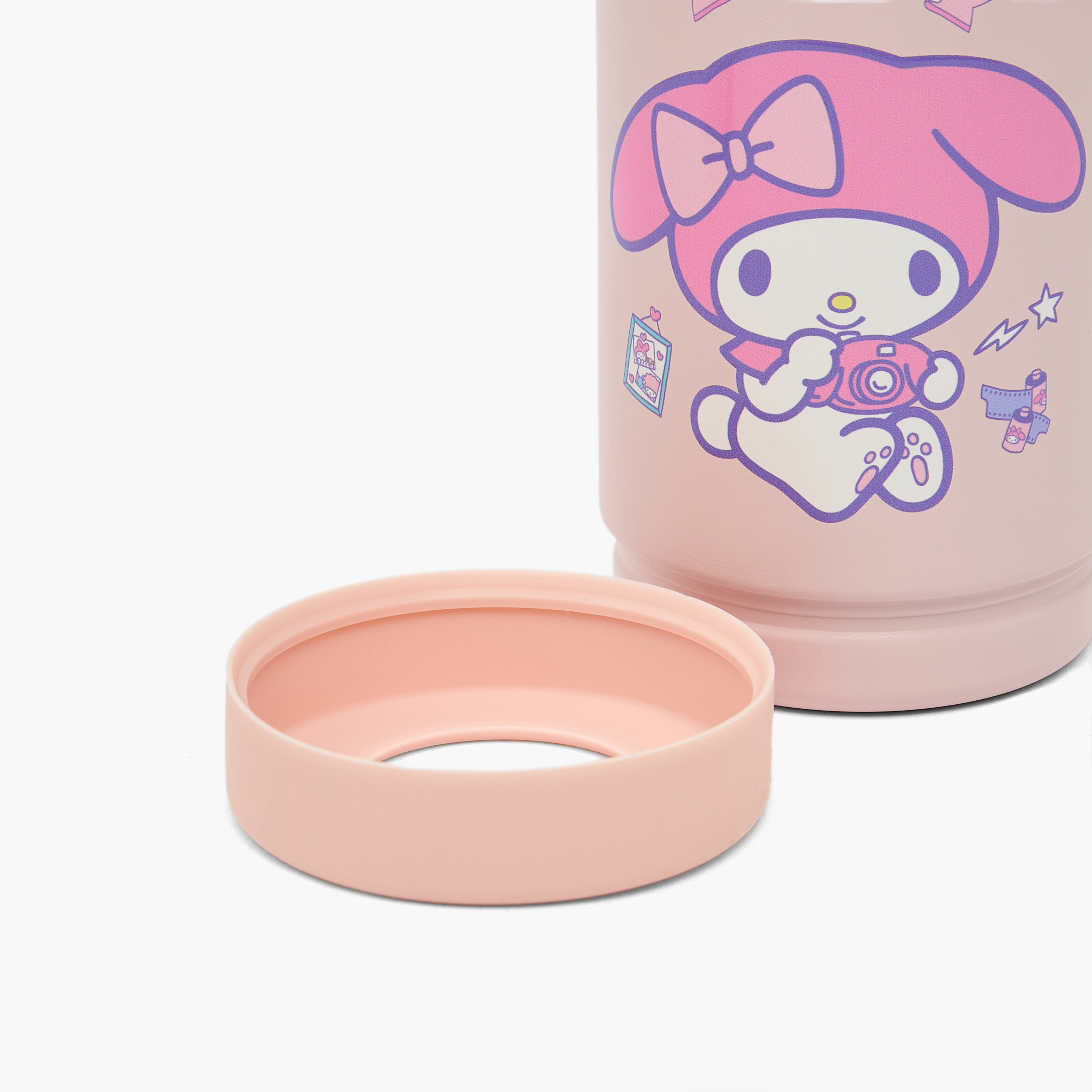 Sanrio My Melody Print Stainless Steel Water Bottle with Flip Spout and Handle-school-waterbottles-image-8