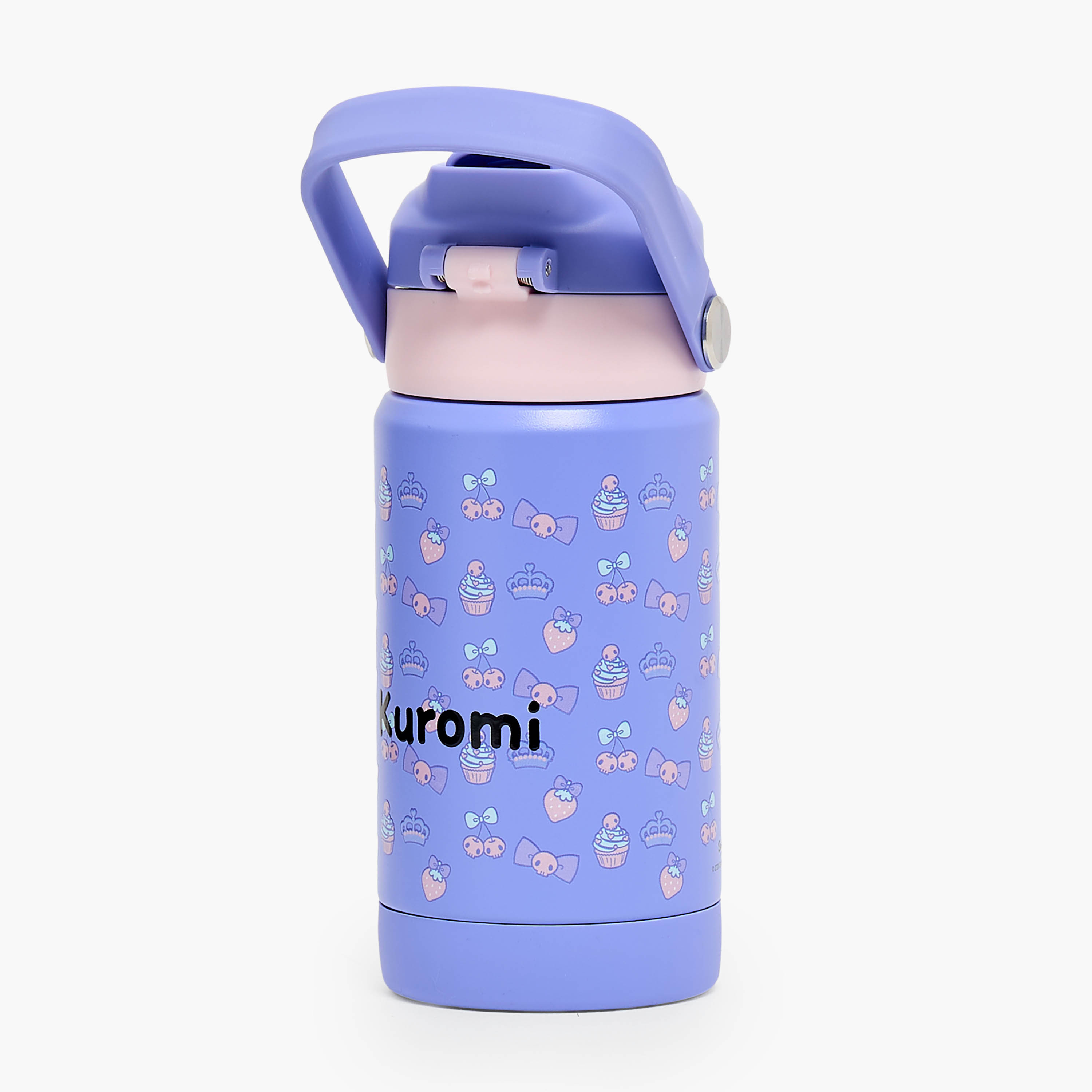 Sanrio Kuromi Print Stainless Steel Water Bottle with Flip Spout and Handle-school-waterbottles-image-3