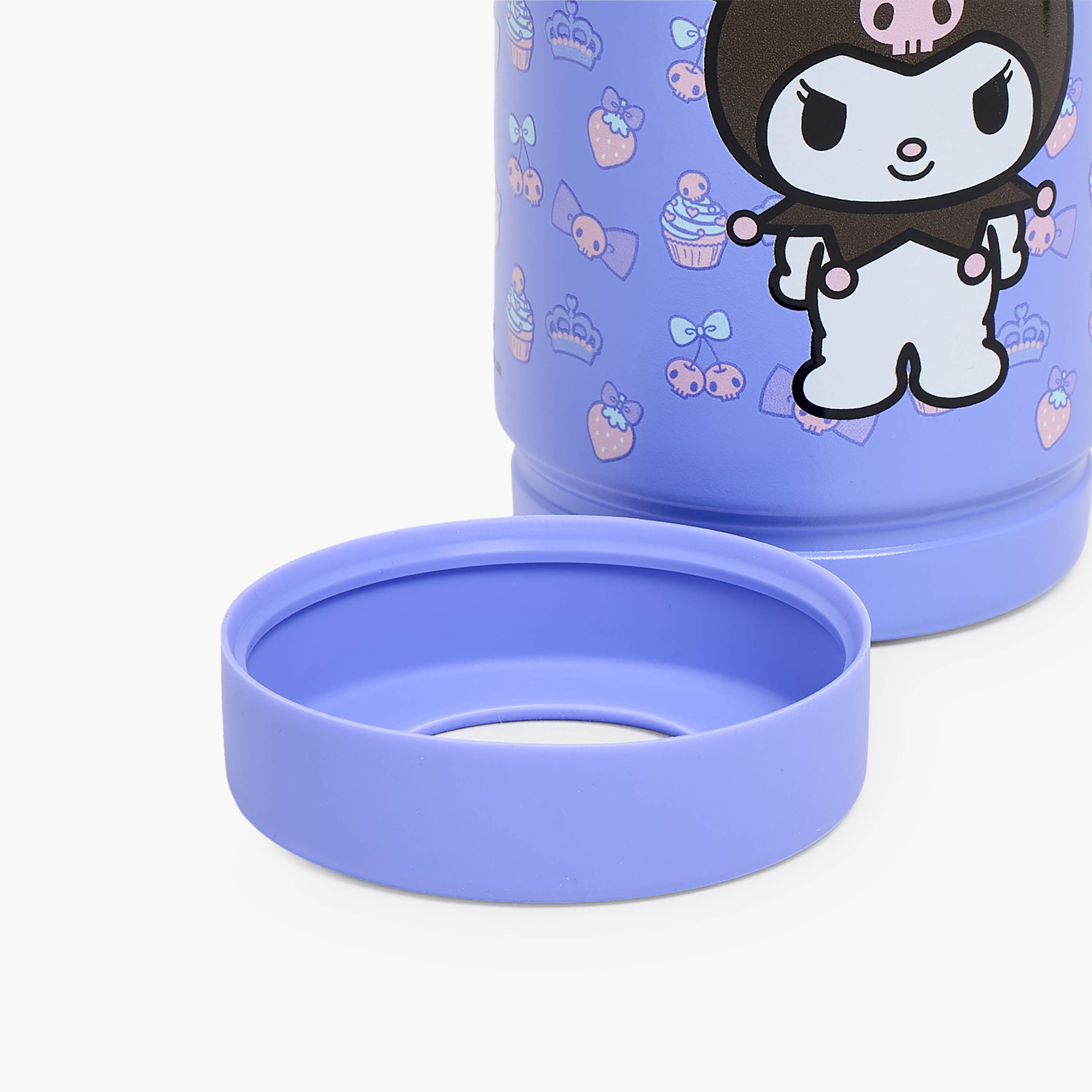 Sanrio Kuromi Print Stainless Steel Water Bottle with Flip Spout and Handle-school-waterbottles-image-7