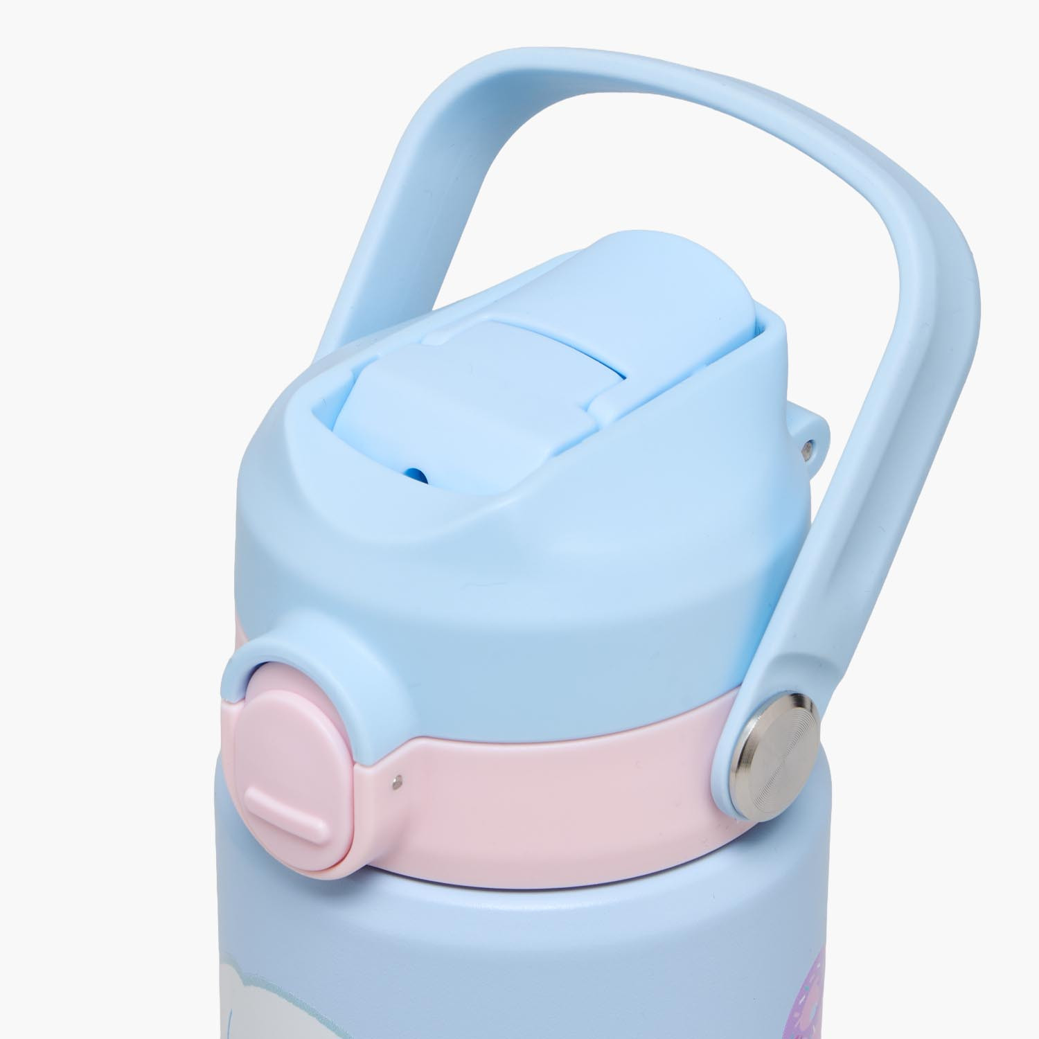 قارورة مياه ستانلس ستيل بفوهة بقشة ومقبض وطبعات سينامورول من سانريو-school-waterbottles-image-4