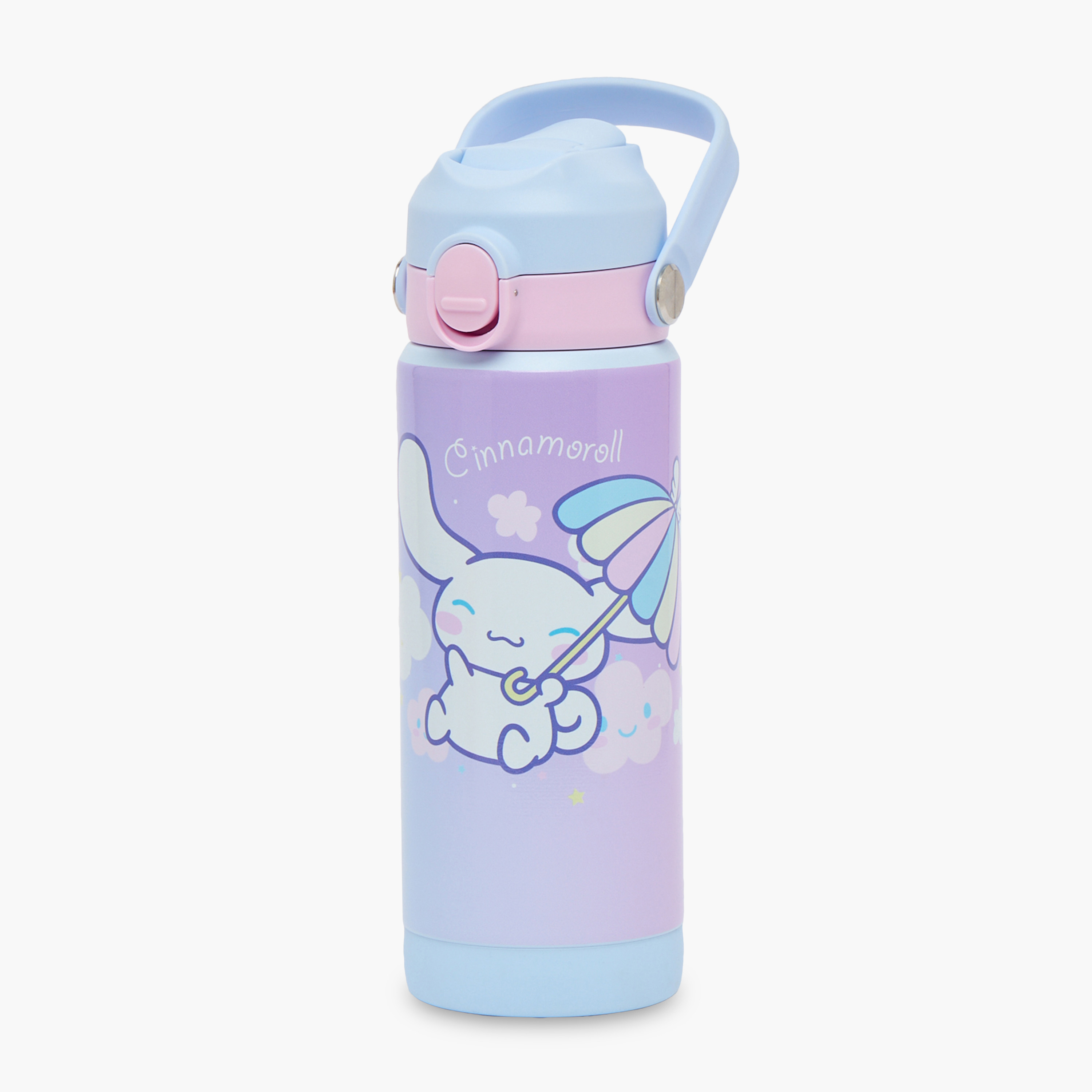 Sanrio Cinnamoroll Print Stainless Steel Water Bottle with Flip Spout and Handle- 500ml-school-waterbottles-image-1