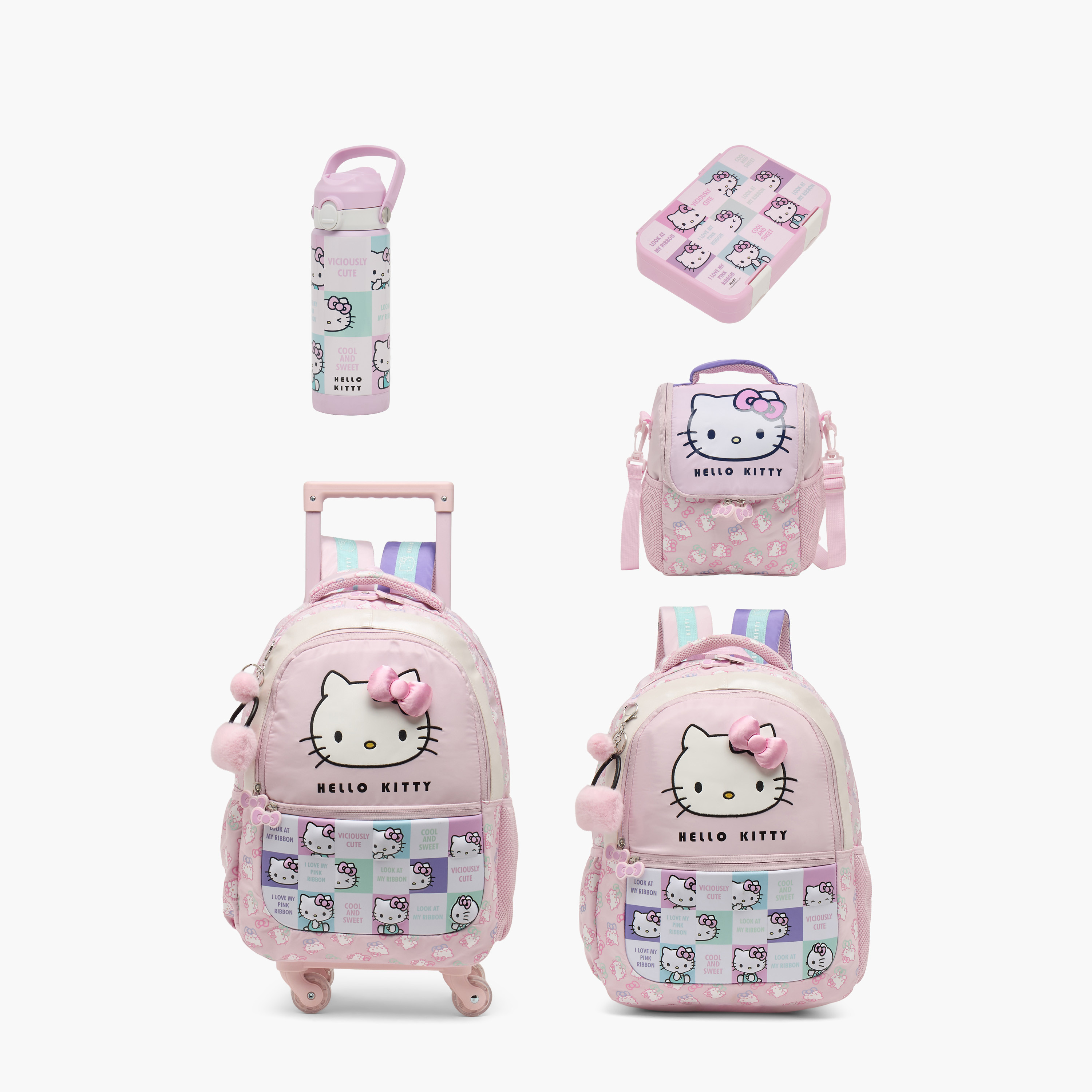 Sanrio Hello Kitty Print Stainless Steel Water Bottle with Spout and Carry Loop-school-waterbottles-image-10