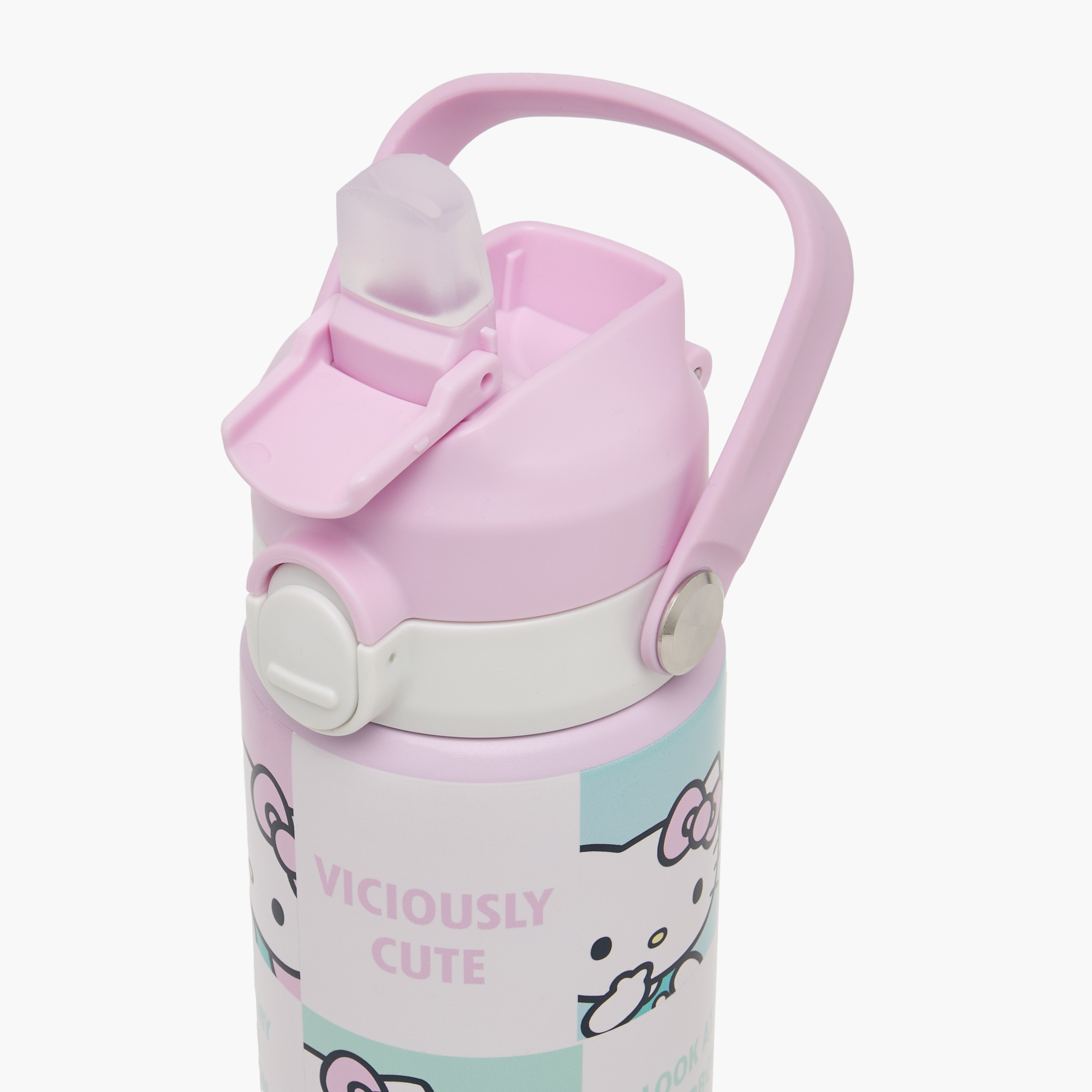 Sanrio Hello Kitty Print Stainless Steel Water Bottle with Spout and Carry Loop-school-waterbottles-image-6