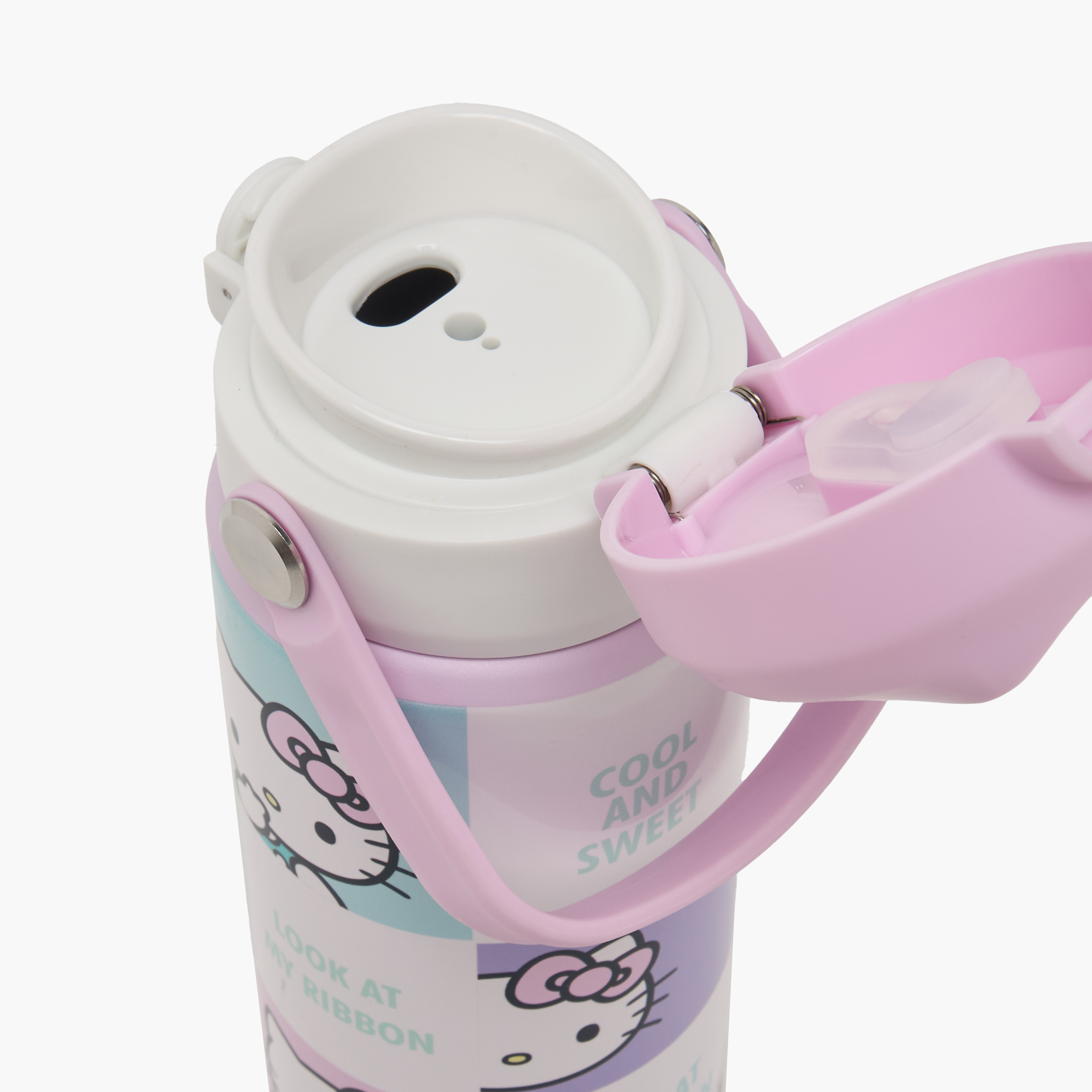 Sanrio Hello Kitty Print Stainless Steel Water Bottle with Spout and Carry Loop-school-waterbottles-image-7