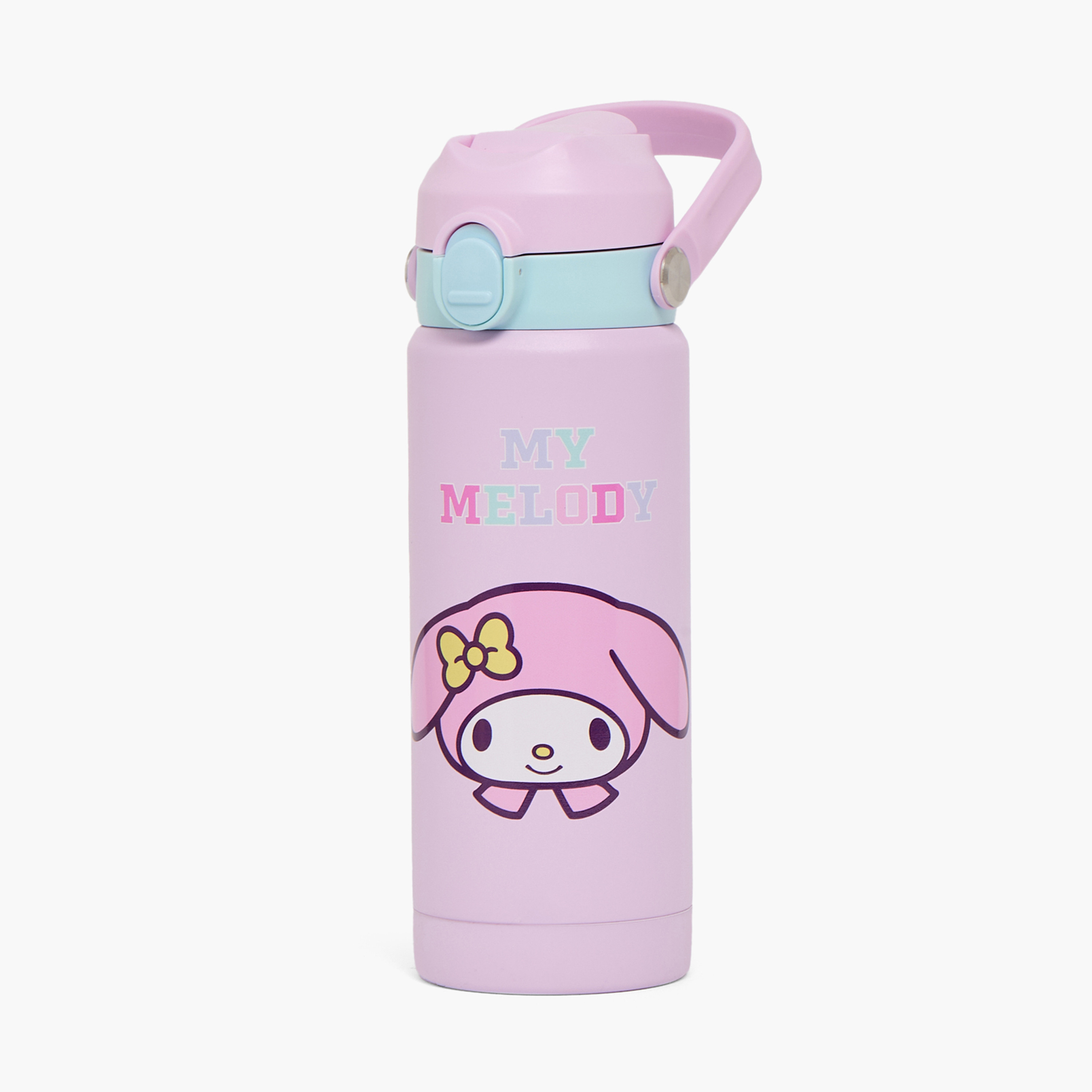 قارورة مياه ستانلس ستيل بمقبض وفوهة قلابة وطبعات ماي ميلودي من سانريو-school-waterbottles-image-1