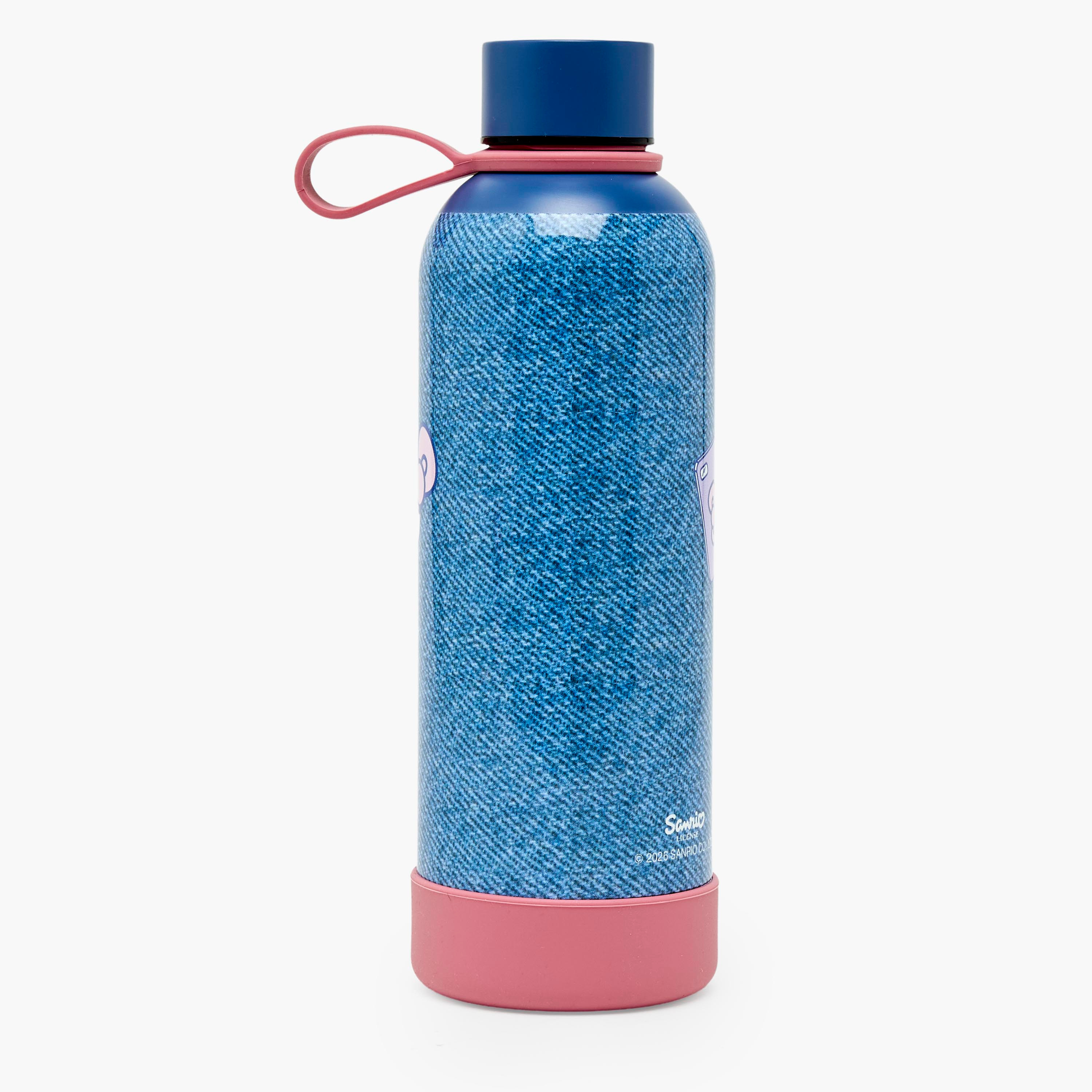 قارورة مياه ستانلس ستيل بطبعات هالو كيتي ومقبض حلقي من سانريو-school-waterbottles-image-3