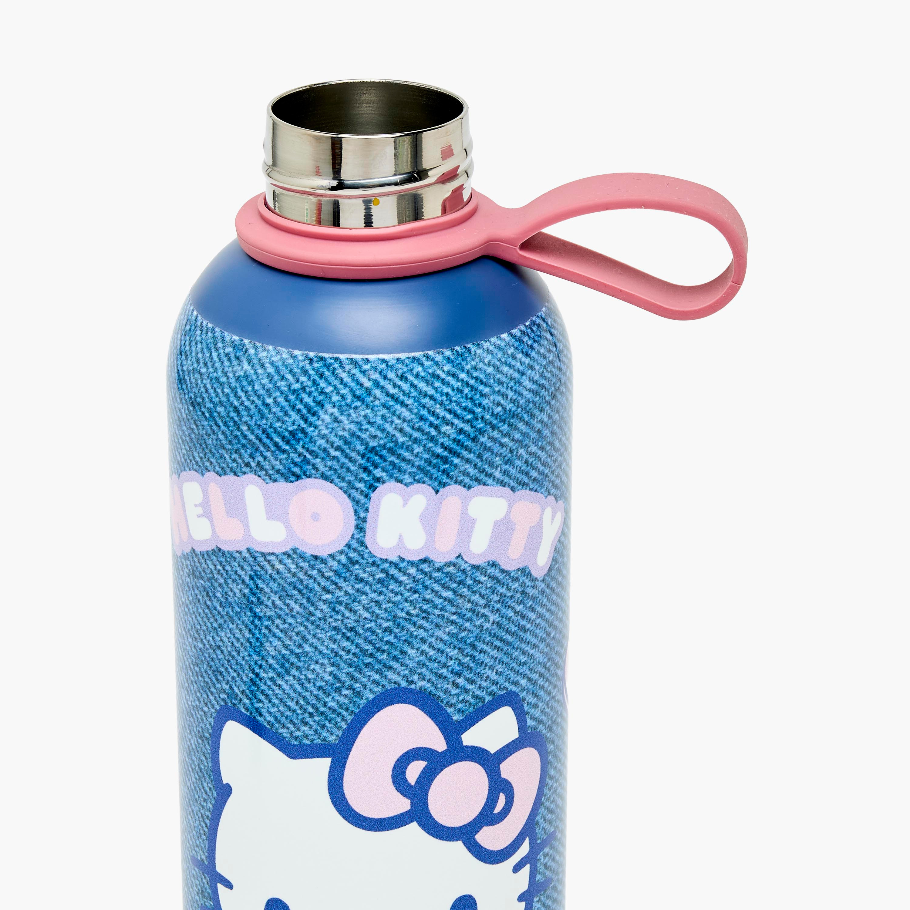 قارورة مياه ستانلس ستيل بطبعات هالو كيتي ومقبض حلقي من سانريو-school-waterbottles-image-6