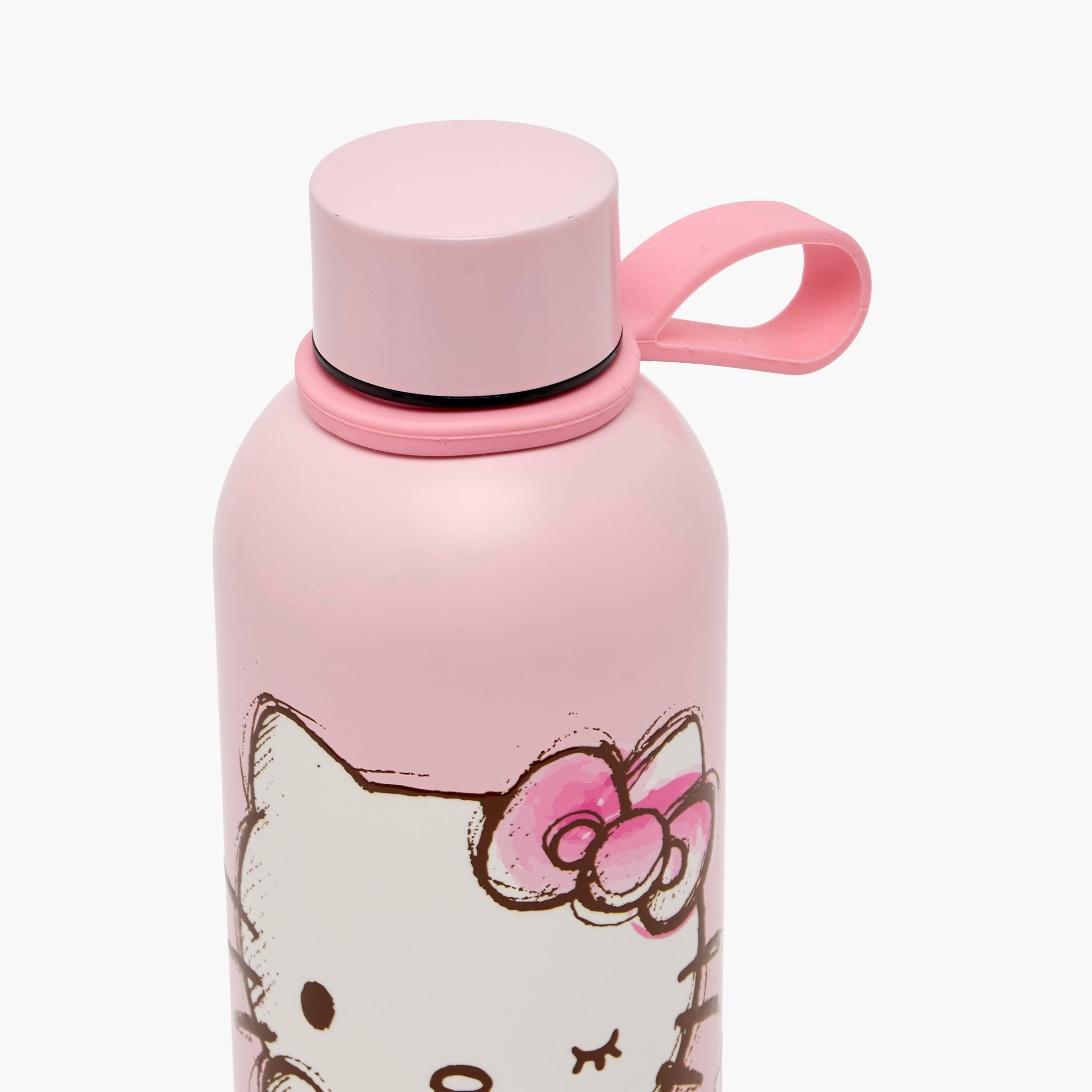 Sanrio Hello Kitty Print Stainless Steel Water Bottle with Loop Handle-school-waterbottles-image-4