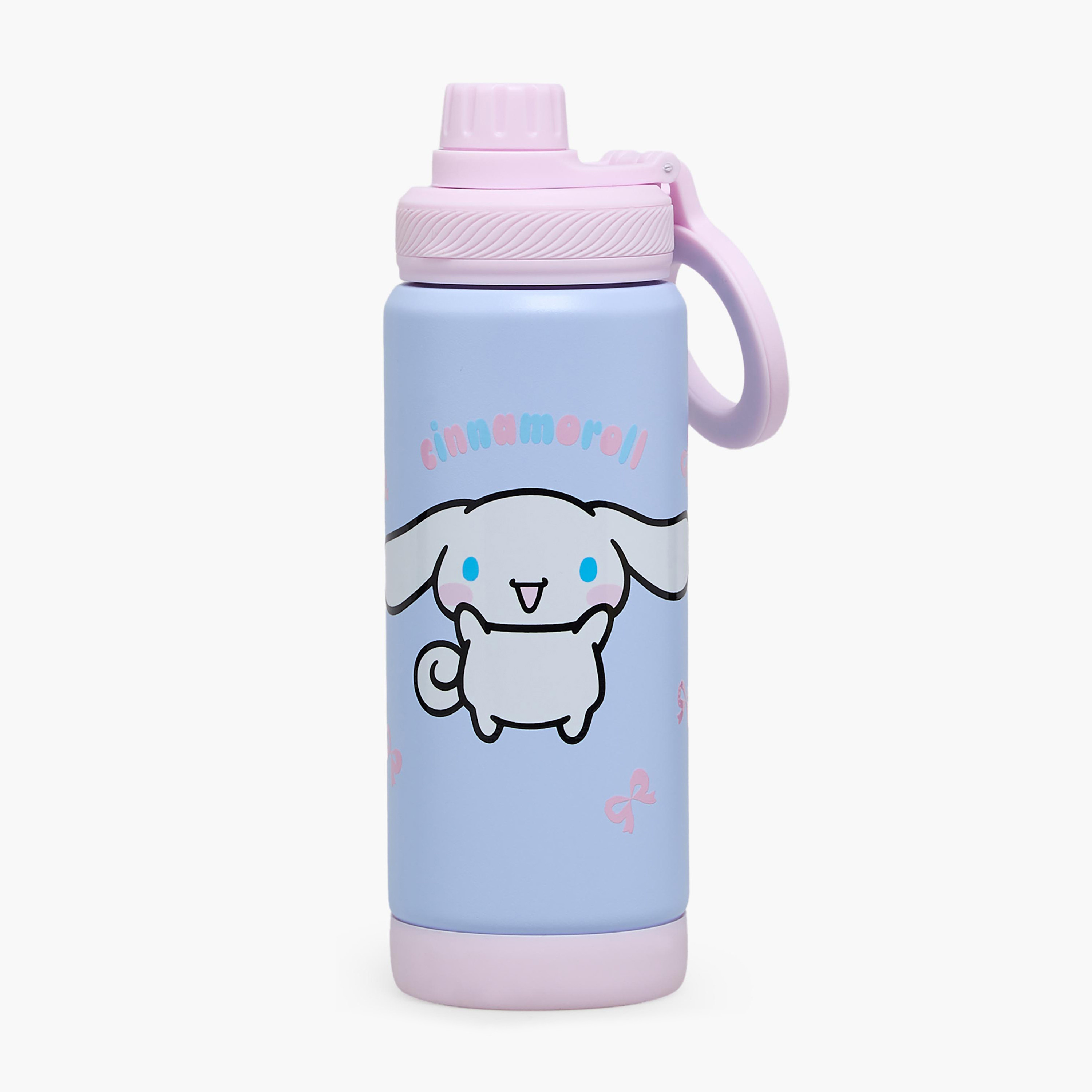 Sanrio Cinnamoroll Print Stainless Steel Water Bottle with Spout and Handle-school-waterbottles-image-1