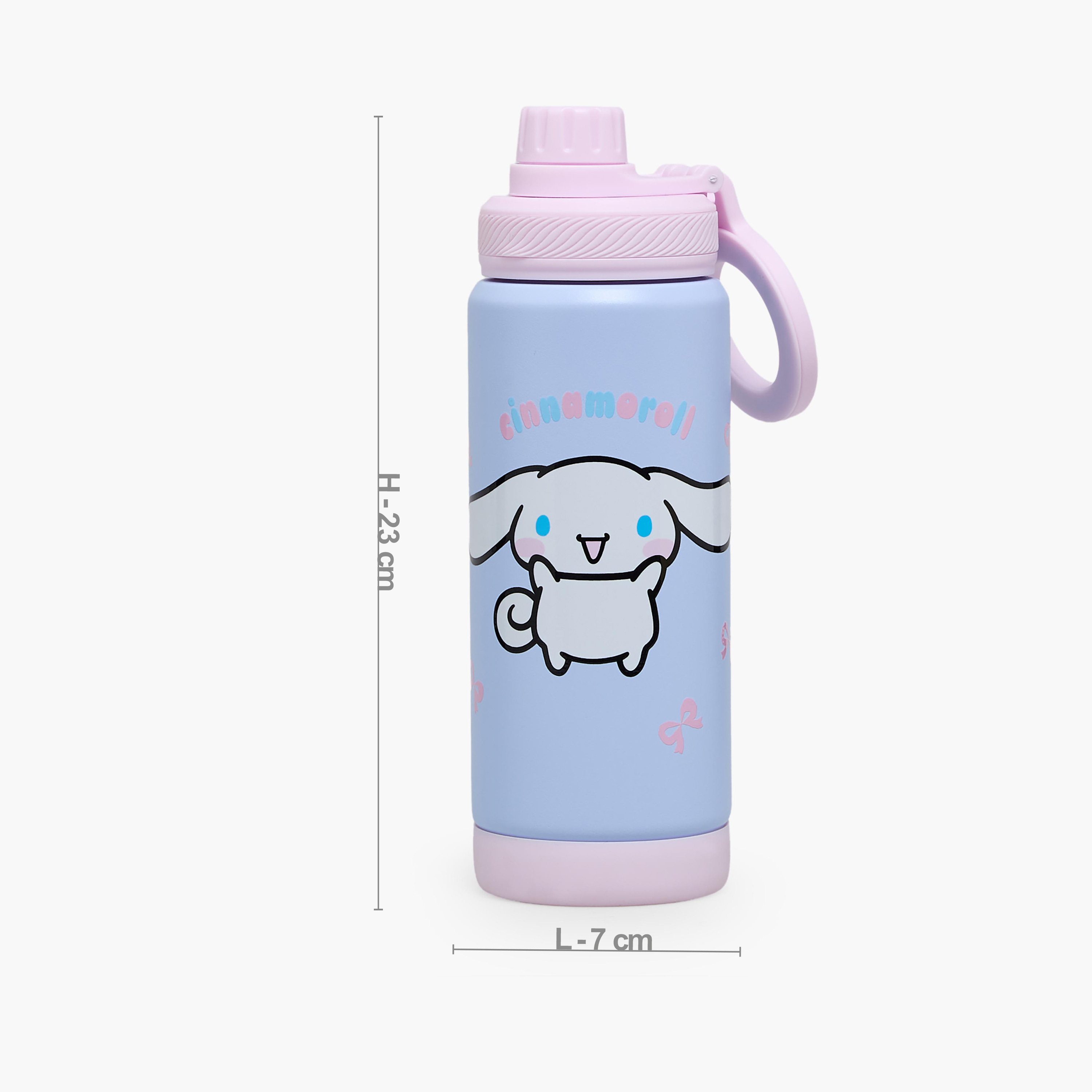 Sanrio Cinnamoroll Print Stainless Steel Water Bottle with Spout and Handle-school-waterbottles-image-3