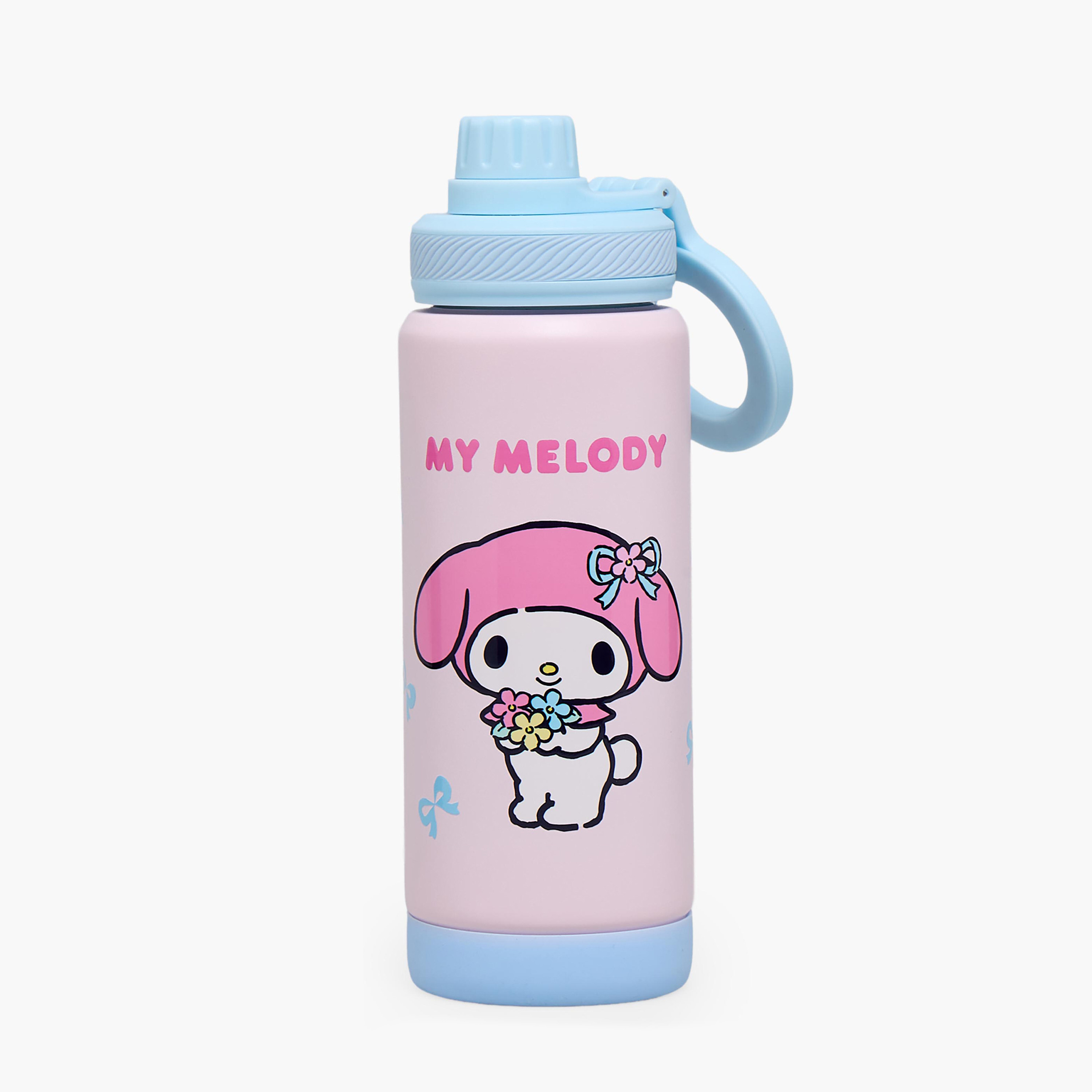 Sanrio My Melody Print Stainless Steel Water Bottle with Spout and Handle-school-waterbottles-image-1