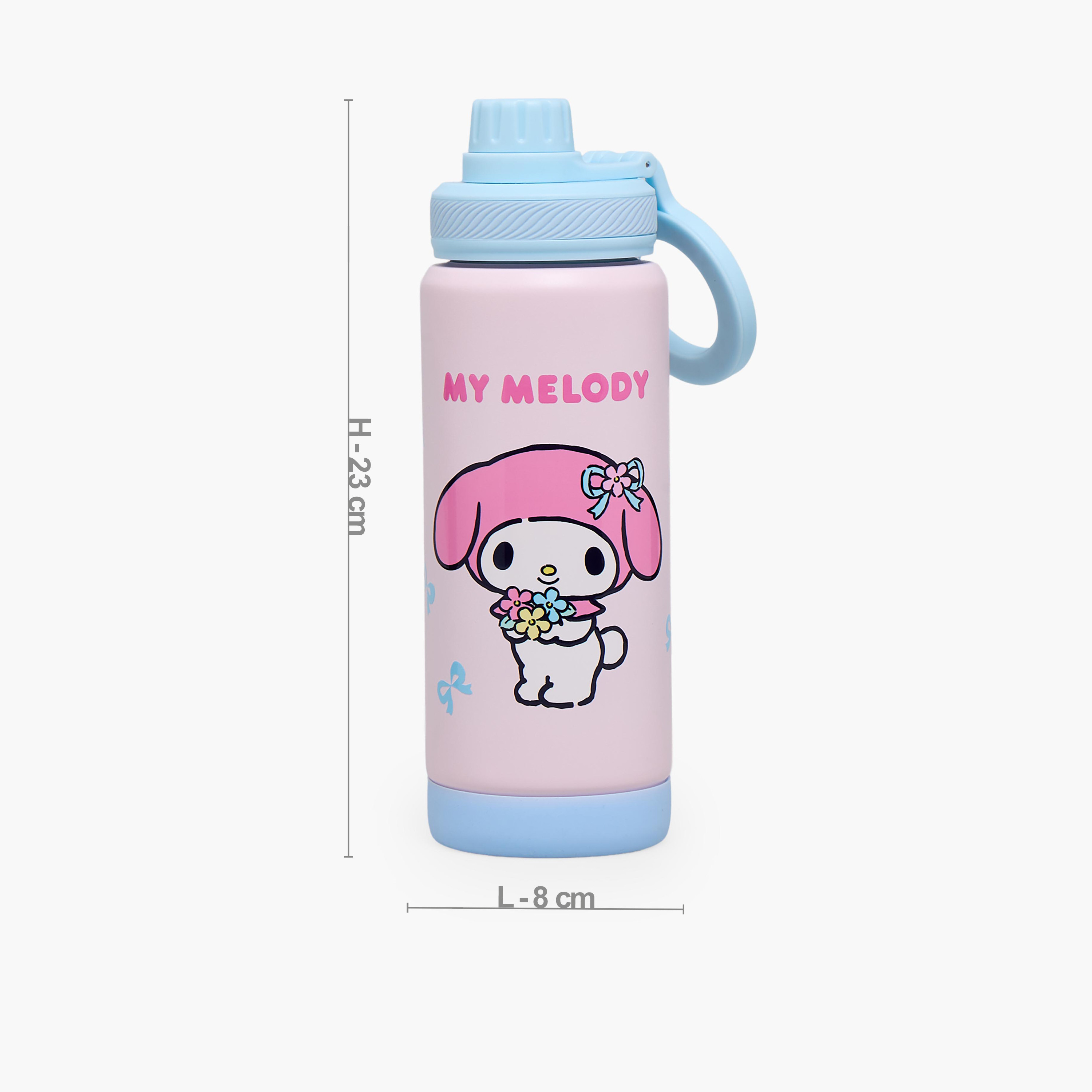 Sanrio My Melody Print Stainless Steel Water Bottle with Spout and Handle-school-waterbottles-image-3