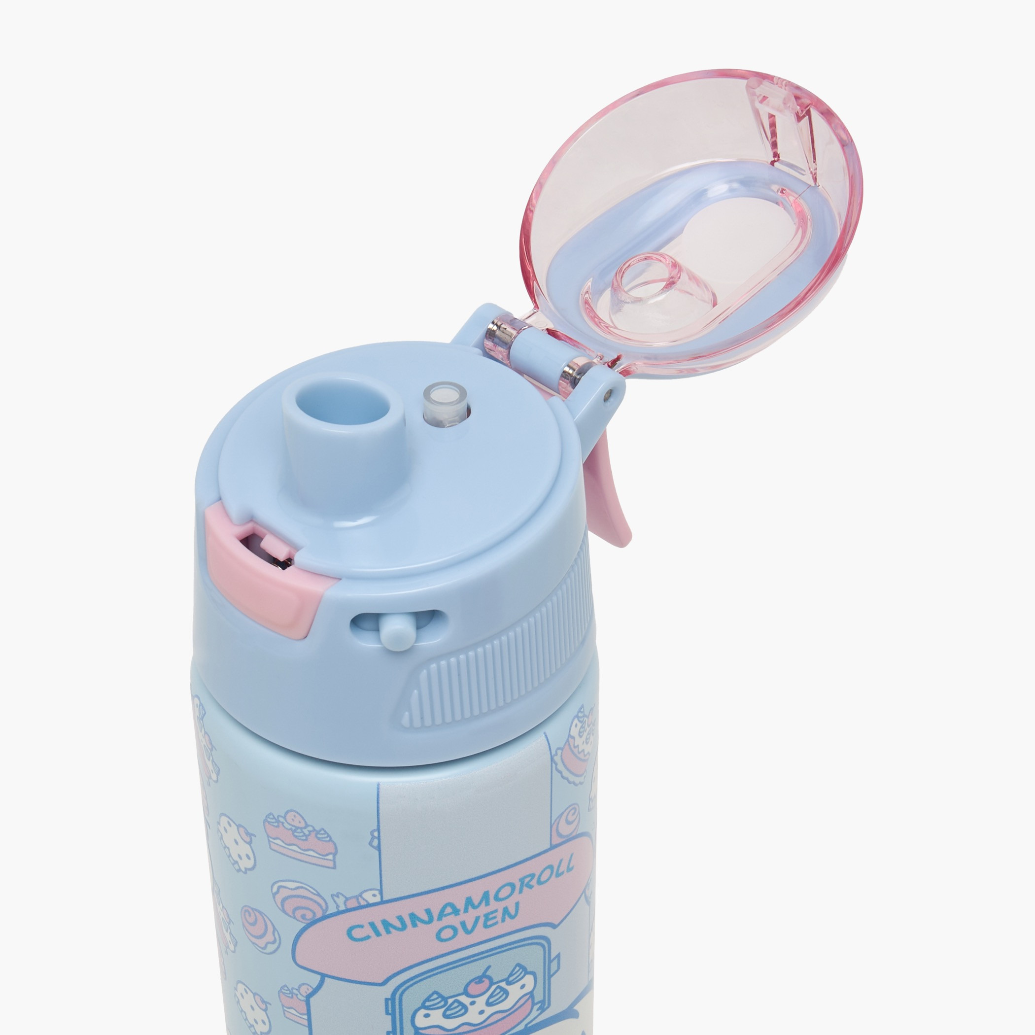 Sanrio Cinnamoroll Print Stainless Steel Water Bottle with Straw-school-waterbottles-image-6