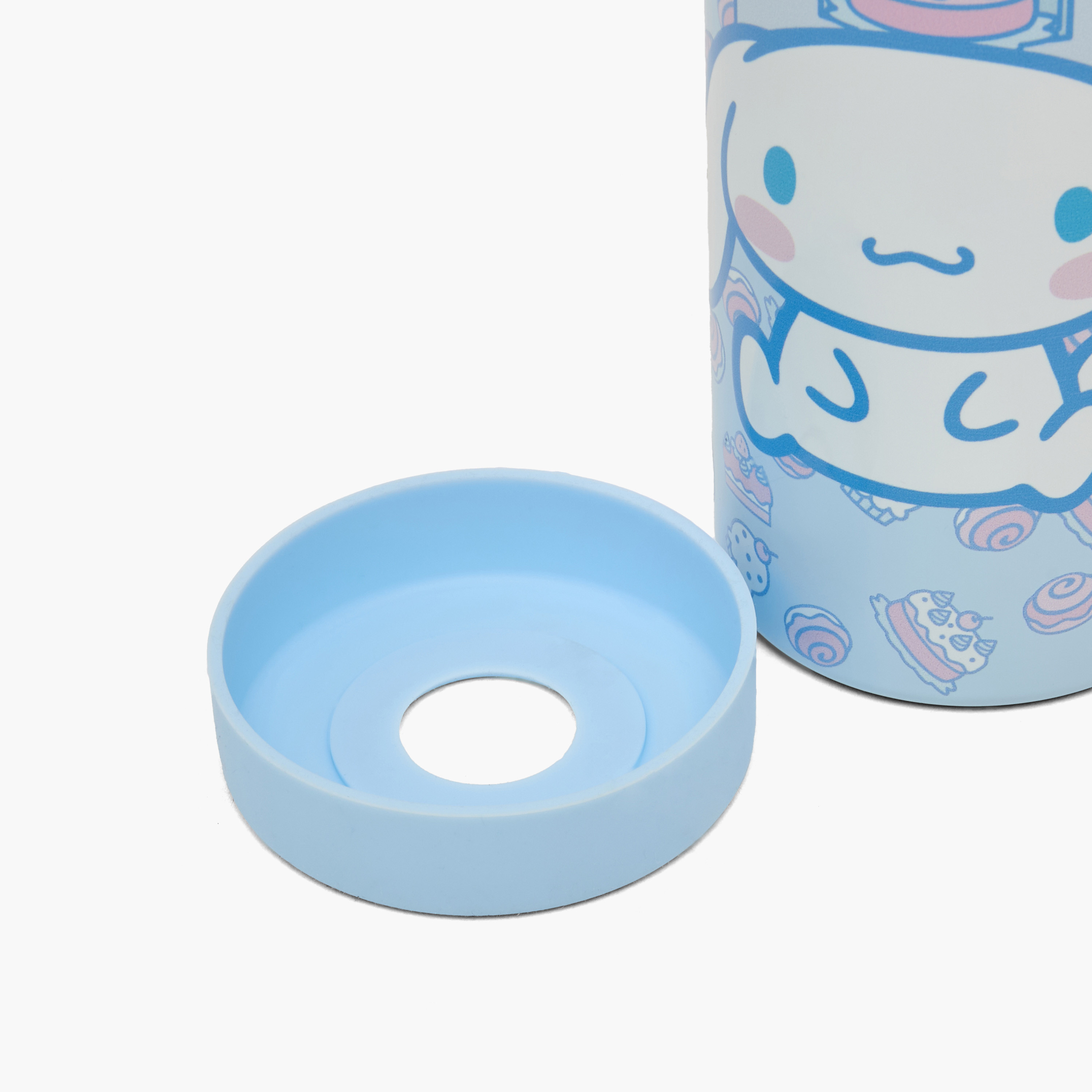 Sanrio Cinnamoroll Print Stainless Steel Water Bottle with Straw-school-waterbottles-image-7