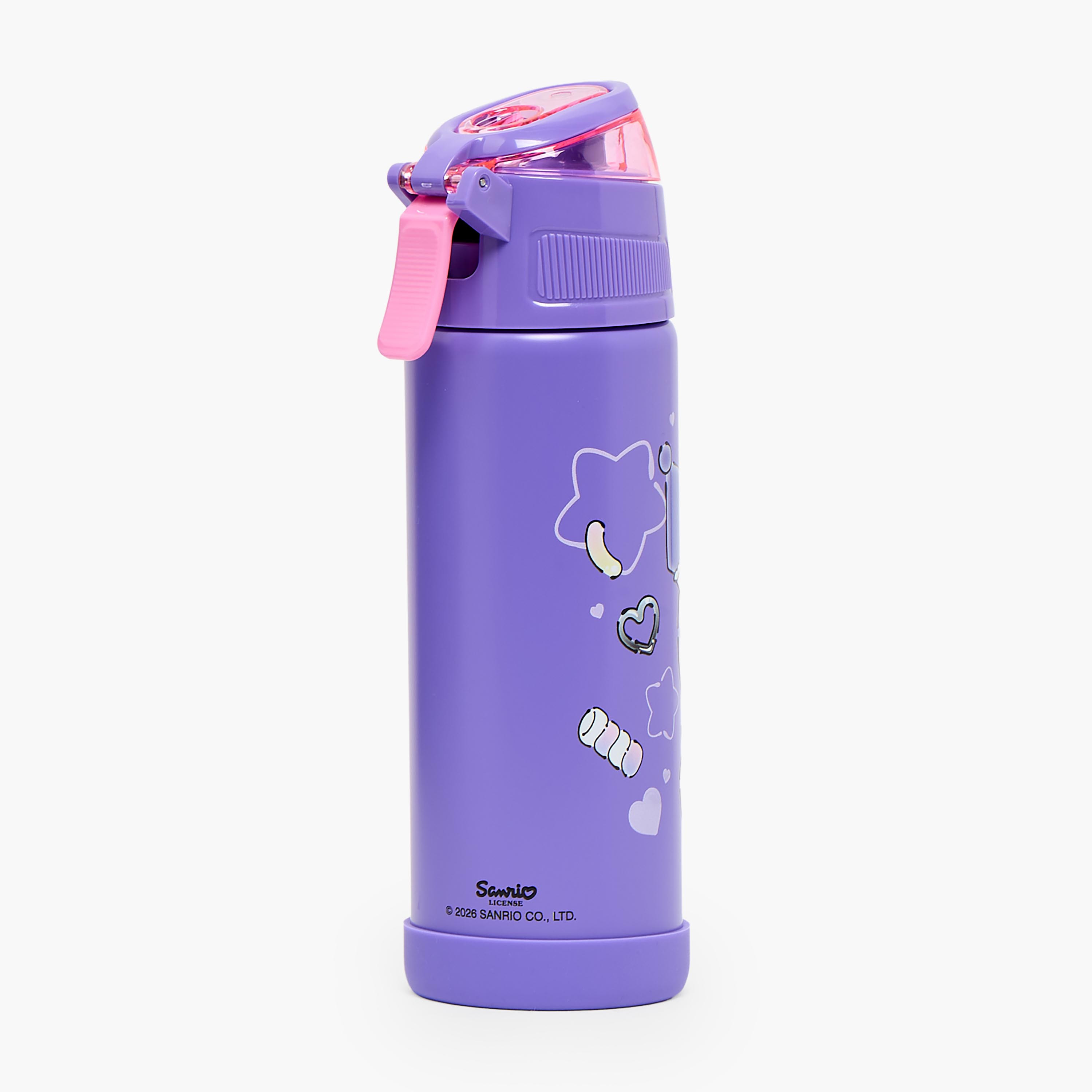 Sanrio Kuromi Print Stainless Steel Water Bottle with Spout and Handle-school-waterbottles-image-8