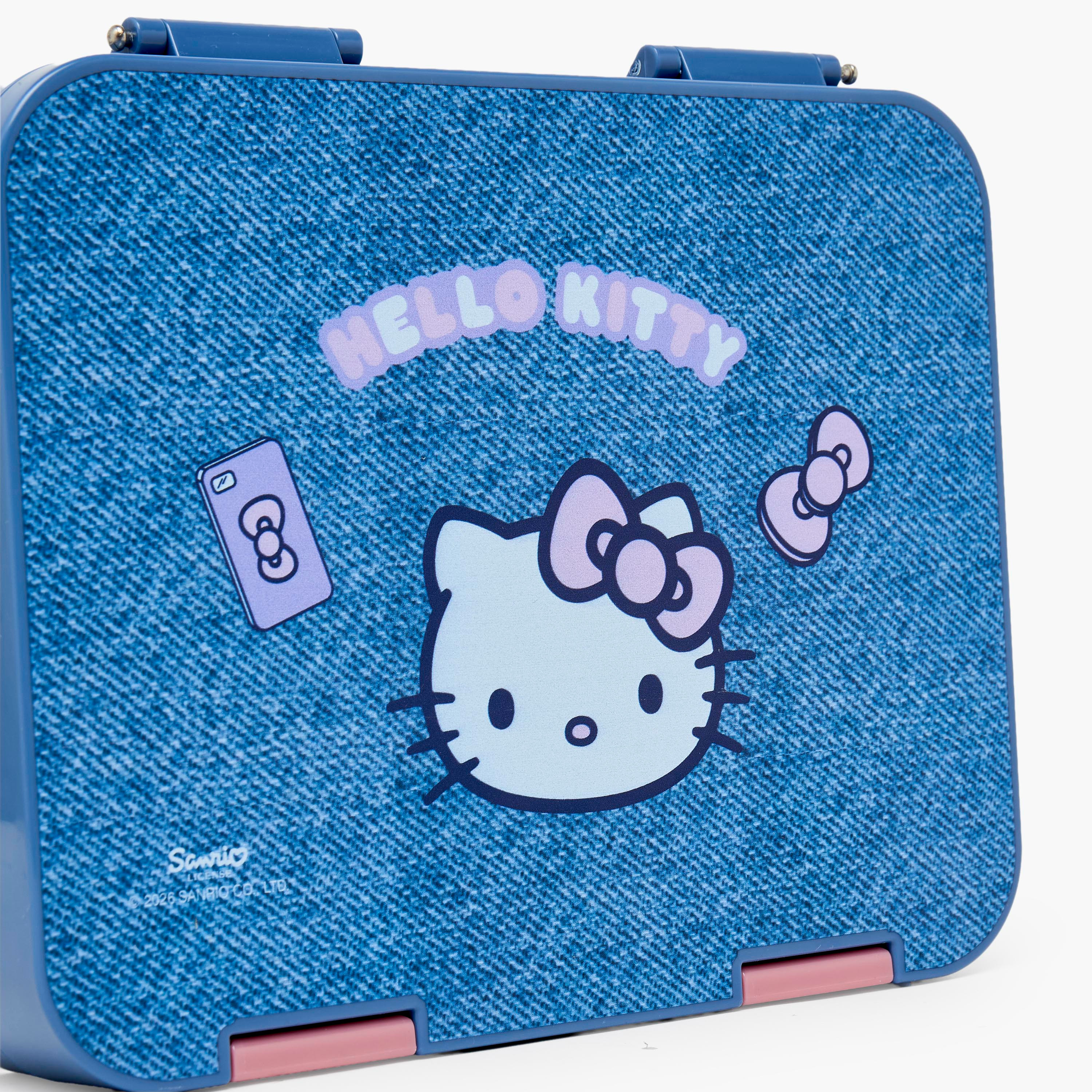 Sanrio Hello Kitty Print Bento Lunch Box for Girls with Clip Lock Lid - 1 L-school-lunchessentials-lunchboxes-image-4