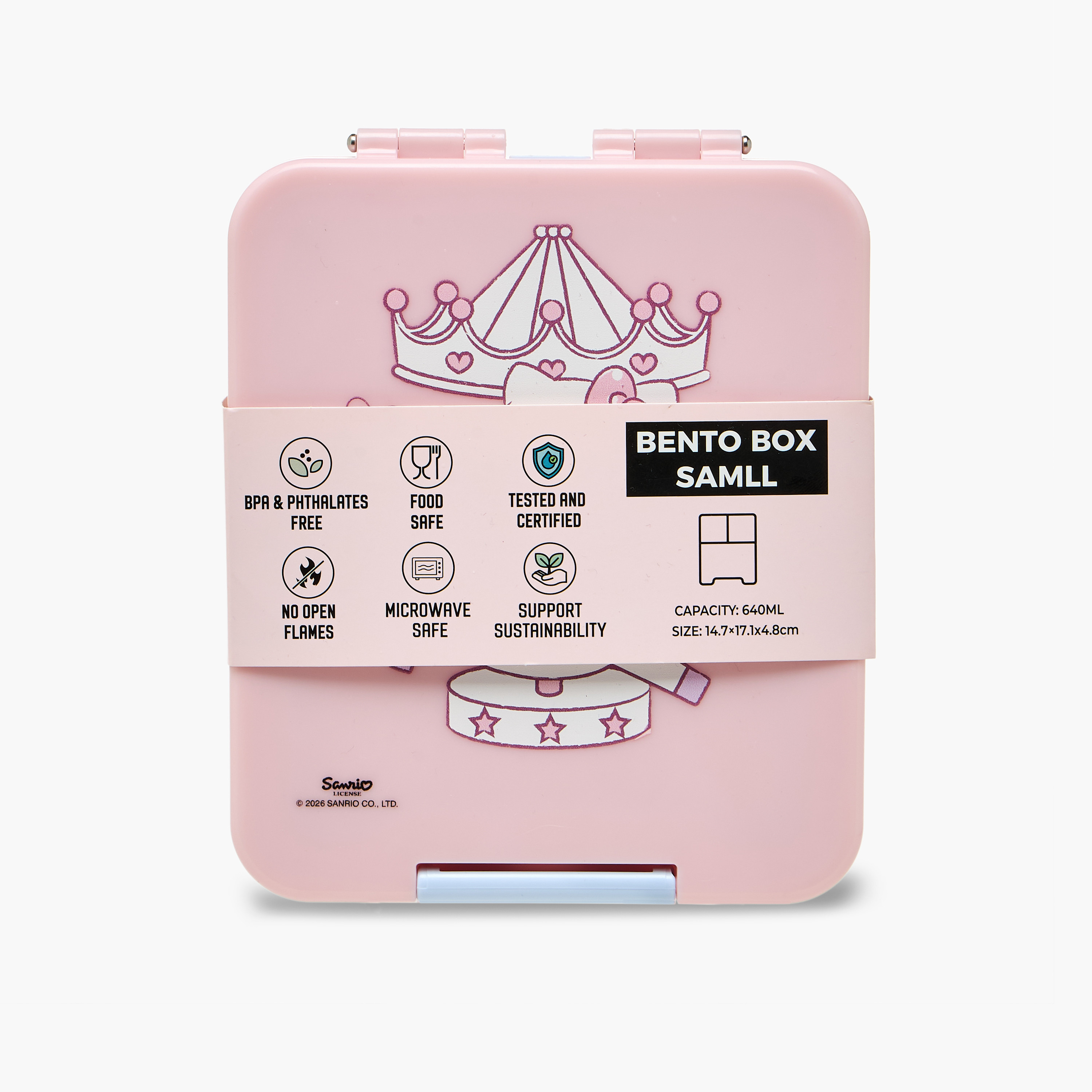 Sanrio Hello Kitty Print Bento Lunch Box for Girls with Clip Lock Lid - 640 ml-school-lunchessentials-lunchboxes-image-11