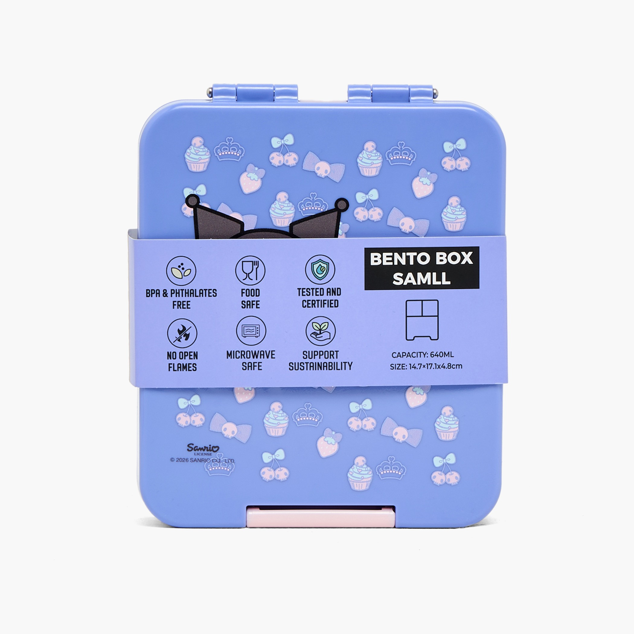 Sanrio Kuromi Bento Lunch Box for Girls with 3 Compartments-school-lunchessentials-lunchboxes-image-10