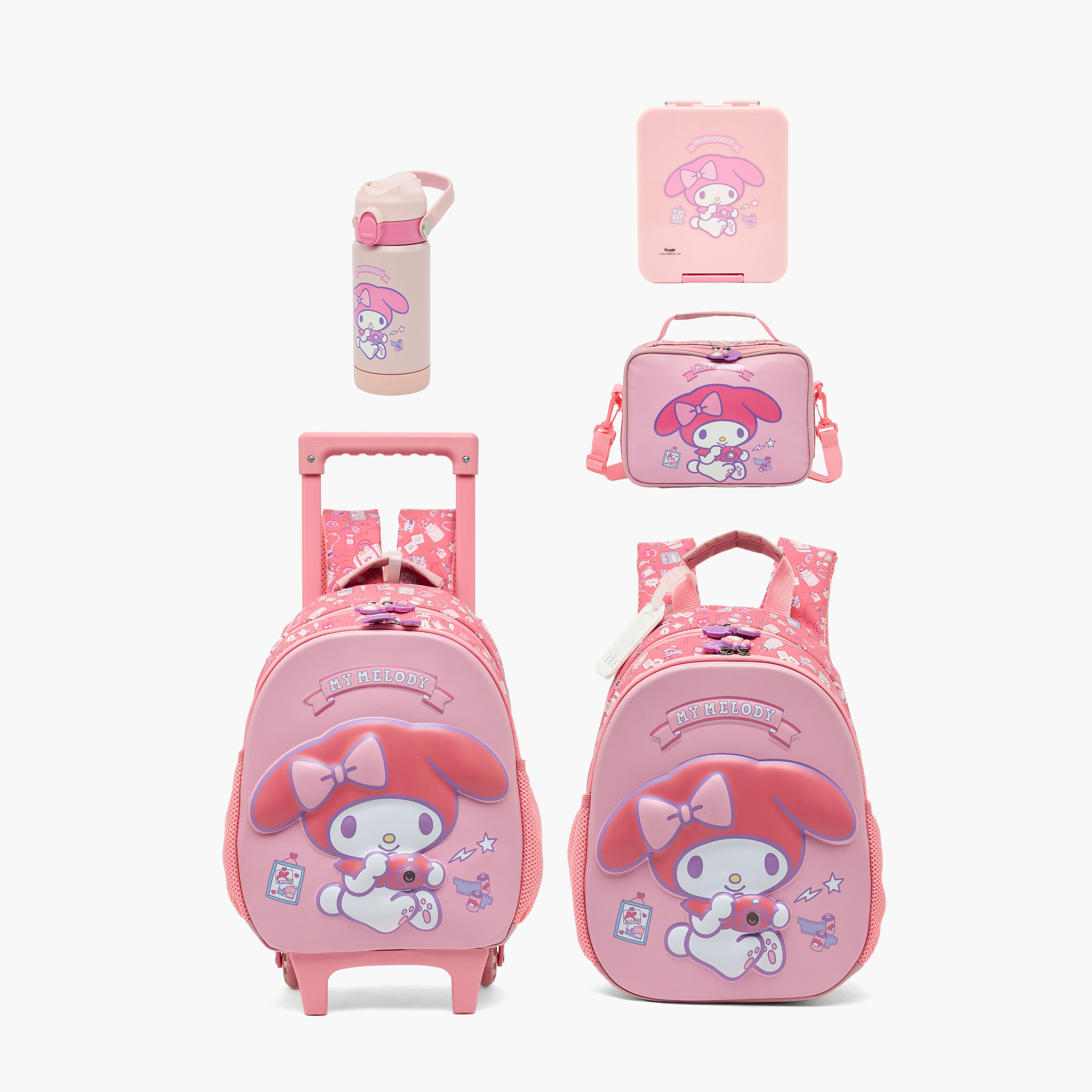 Sanrio My Melody Print Bento Lunch Box for Girls with Clip Lock Lid - 640 ml-school-lunchessentials-lunchboxes-image-13
