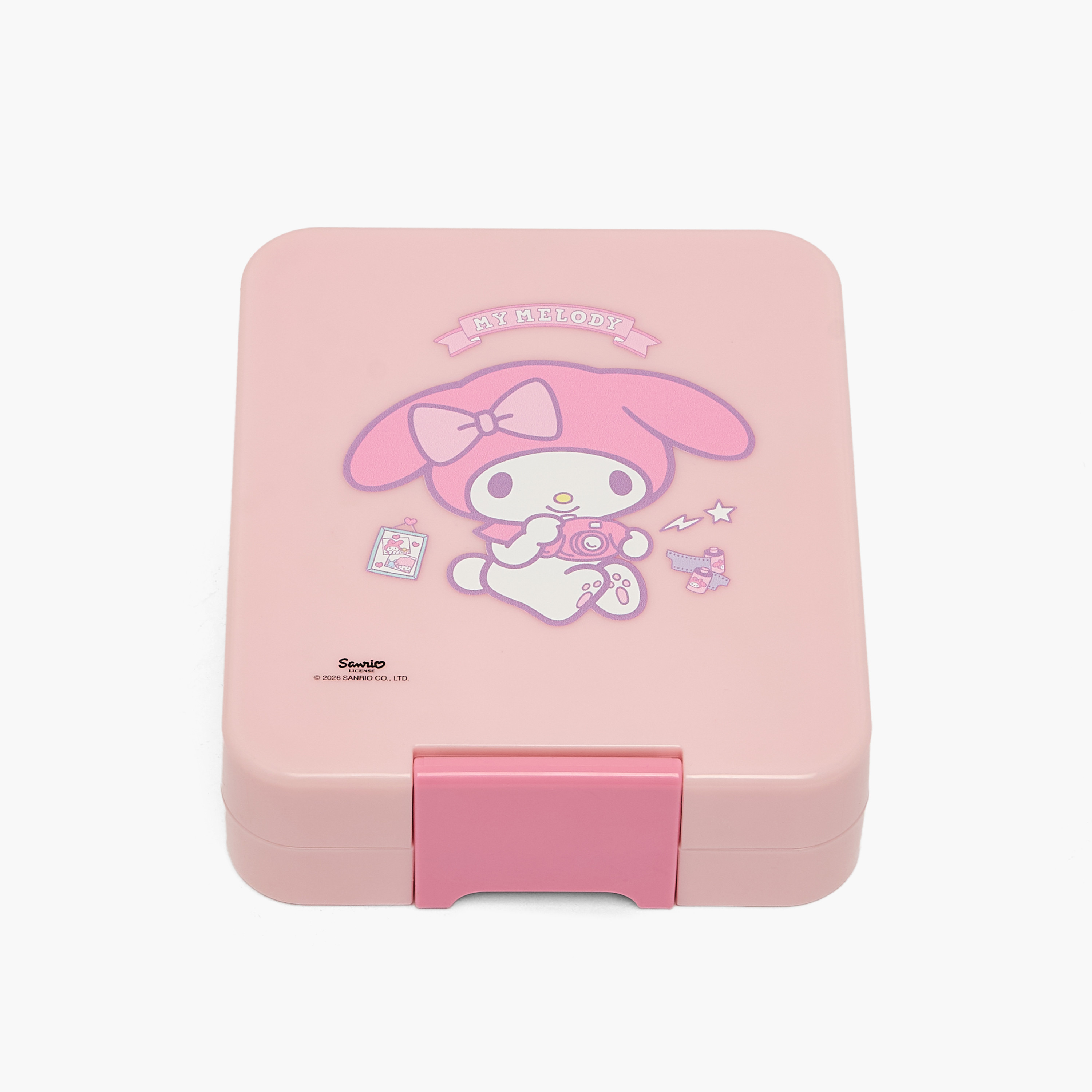 صندوق غداء بينتو بطبعات ماي ميلودي للبنات بغطاء بقفل بمشبك إغلاق - 640 مل-school-lunchessentials-lunchboxes-image-2