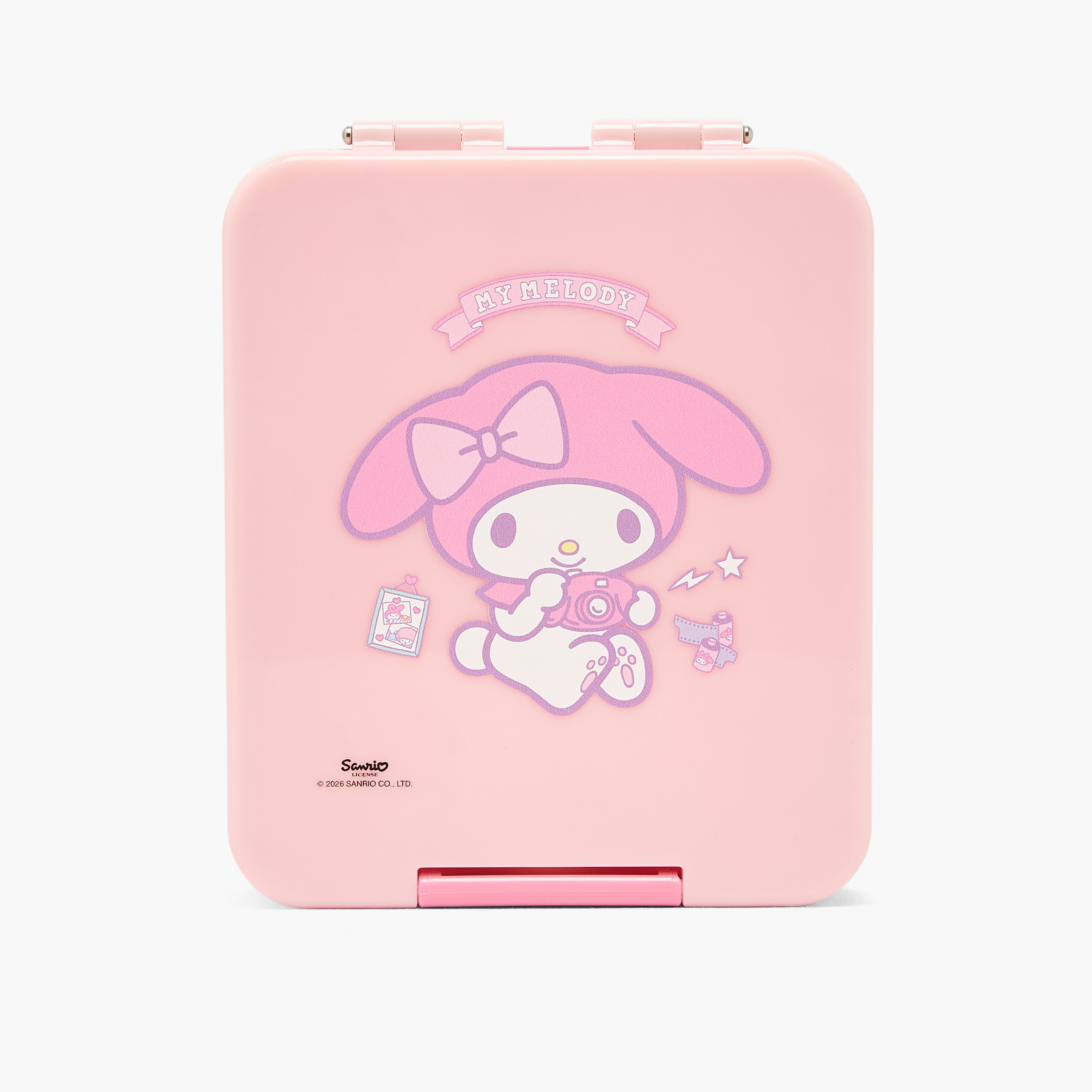 صندوق غداء بينتو بطبعات ماي ميلودي للبنات بغطاء بقفل بمشبك إغلاق - 640 مل-school-lunchessentials-lunchboxes-image-3