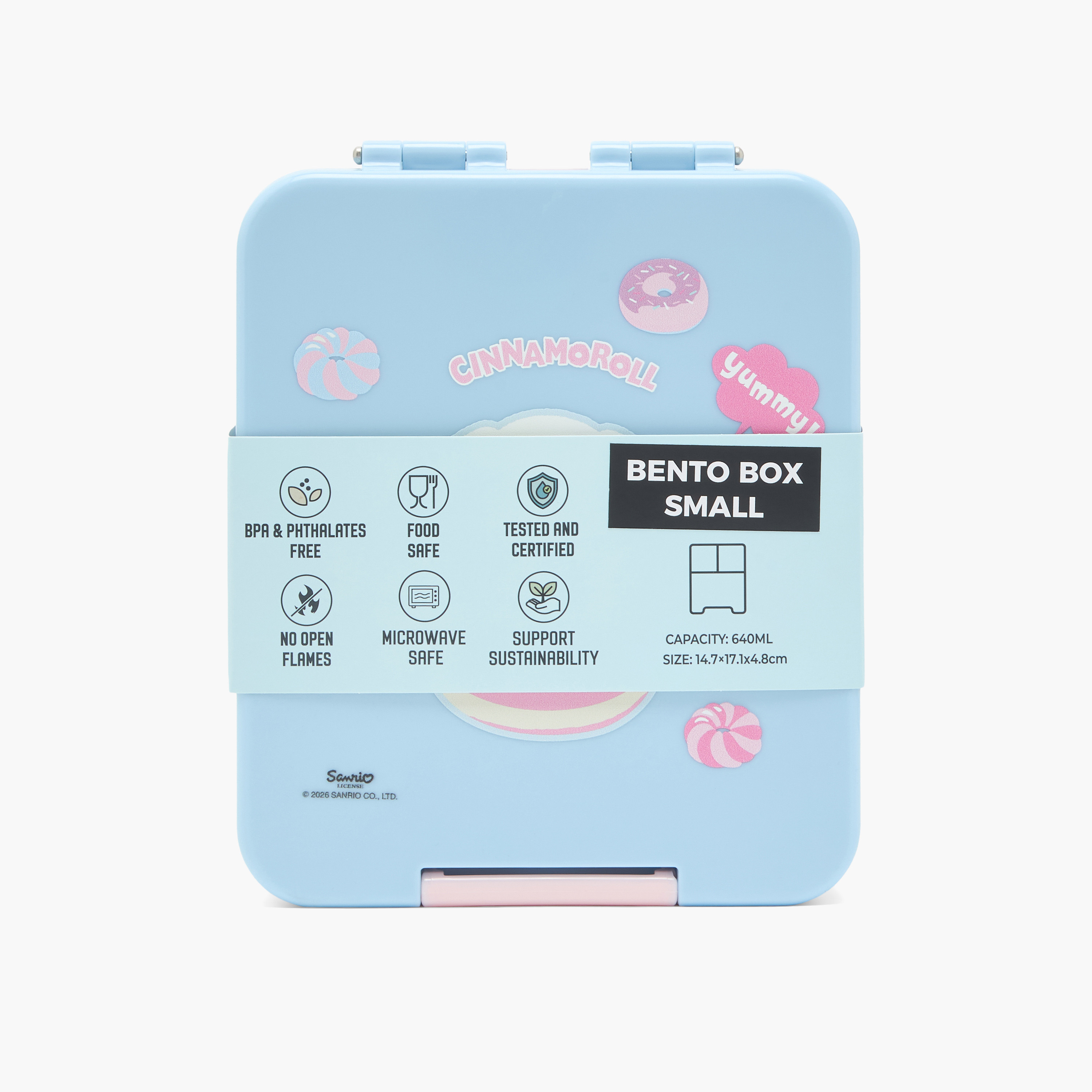 Sanrio Cinnamoroll Print Sandwich Box for Girls 2-5 Years with  3 Compartments-school-lunchessentials-lunchboxes-image-11