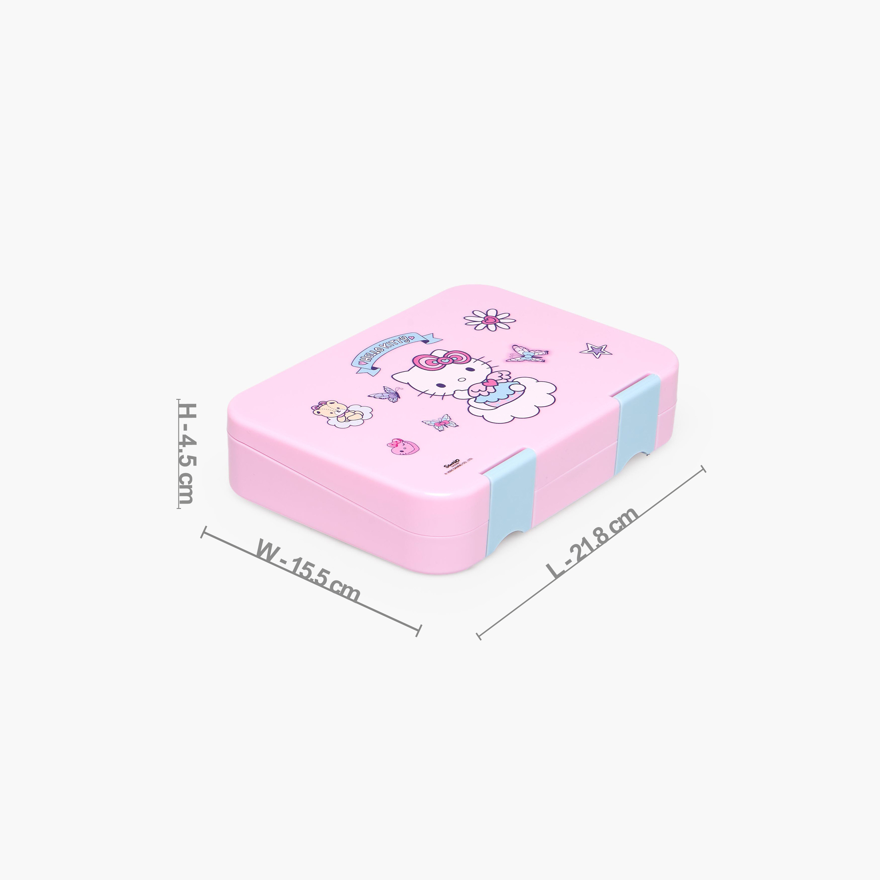 Sanrio Hello Kitty Print Bento Lunch Box for Girls with Clip Lock Lid - 750 ml-school-lunchessentials-lunchboxes-image-10