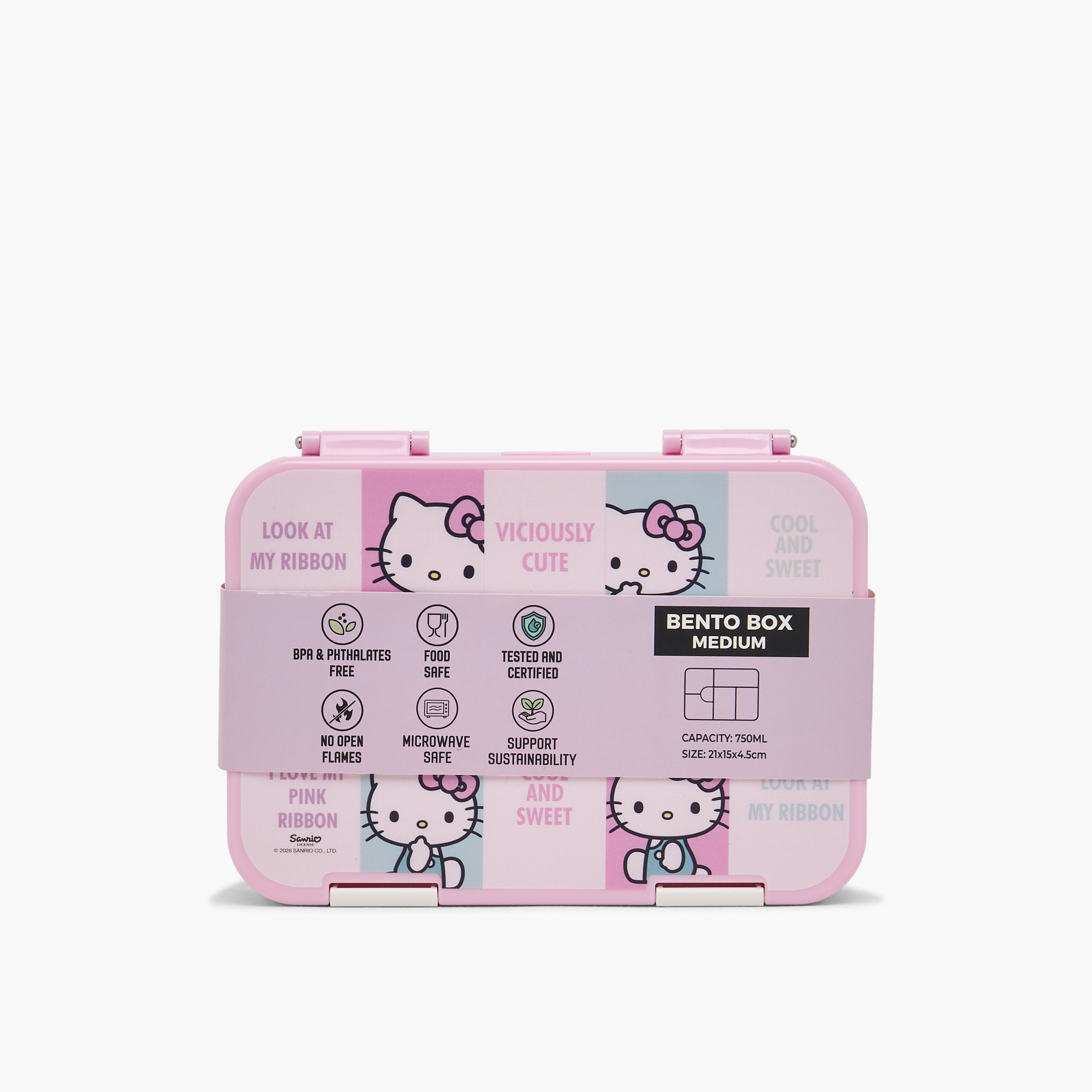 Sanrio Hello Kitty Lunch Box for Girls with Clip Lock Lid-school-lunchessentials-lunchboxes-image-11