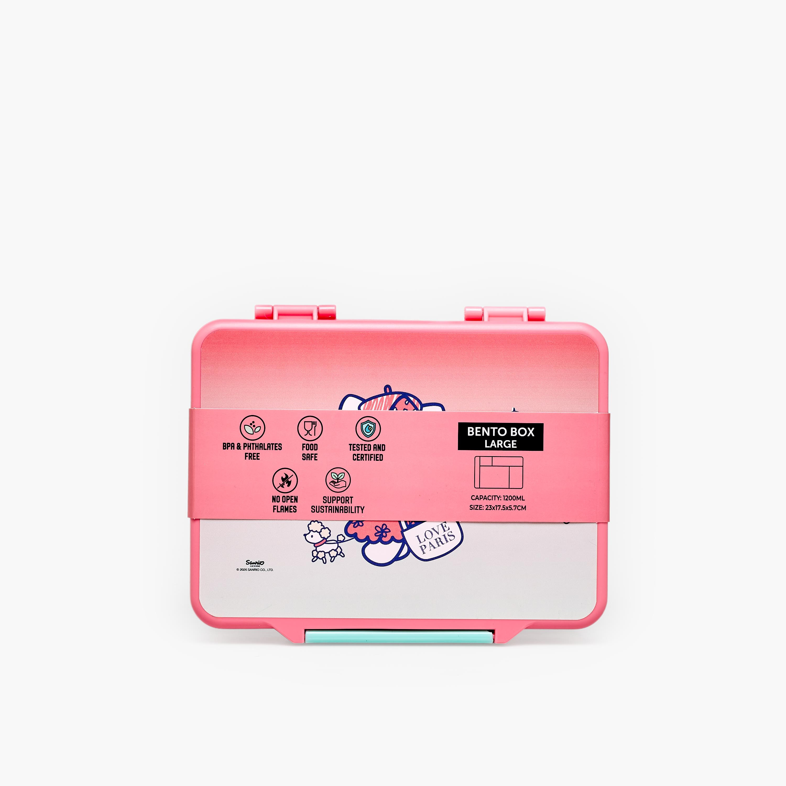 Sanrio Hello Kitty Print Lunch Box for Girls with Compartments - 1.2 L-school-lunchessentials-lunchboxes-image-12