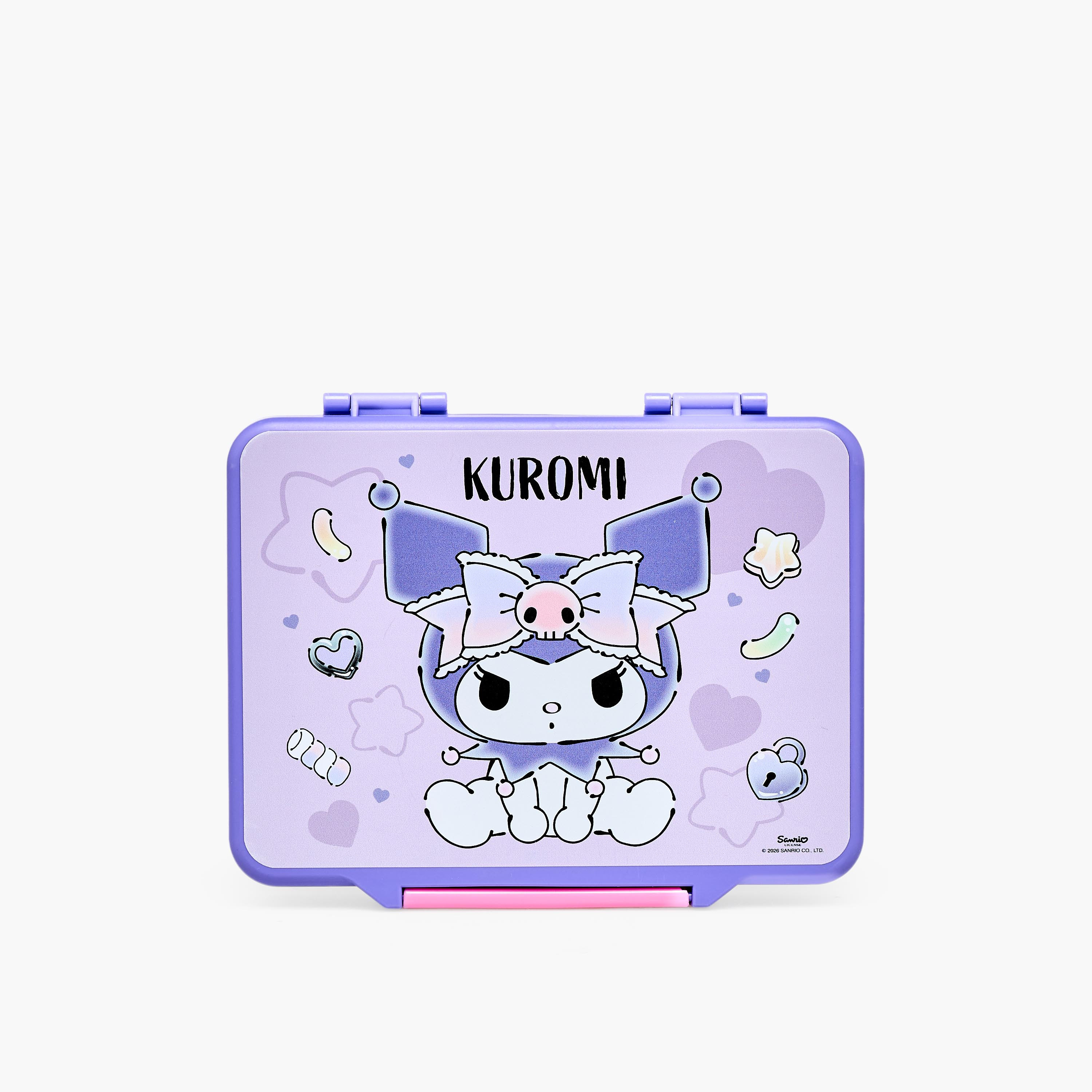 Sanrio Kuromi Print Bento Lunch Box for Girls with Cutlery-school-lunchessentials-lunchboxes-image-3