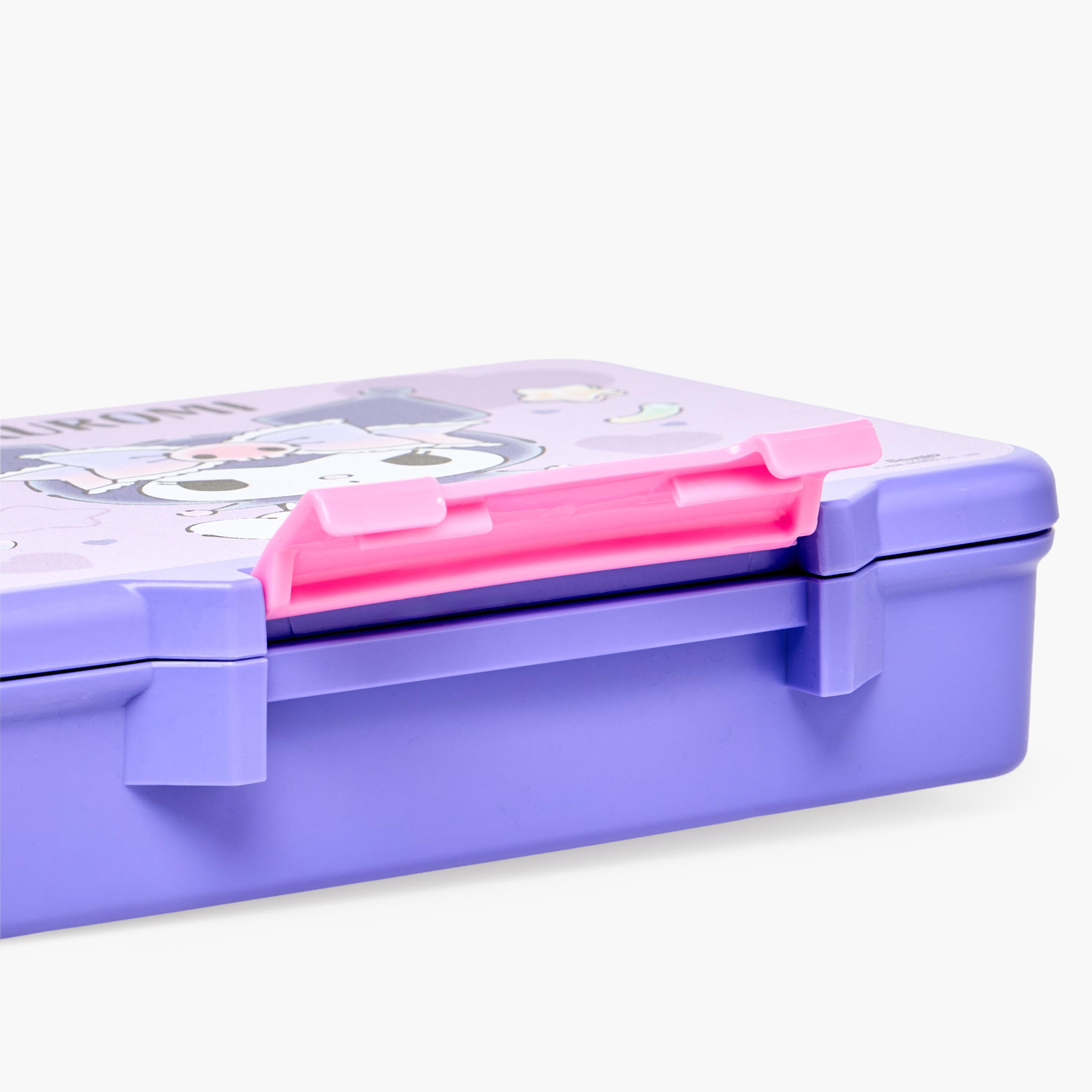 Sanrio Kuromi Print Bento Lunch Box for Girls with Cutlery-school-lunchessentials-lunchboxes-image-7