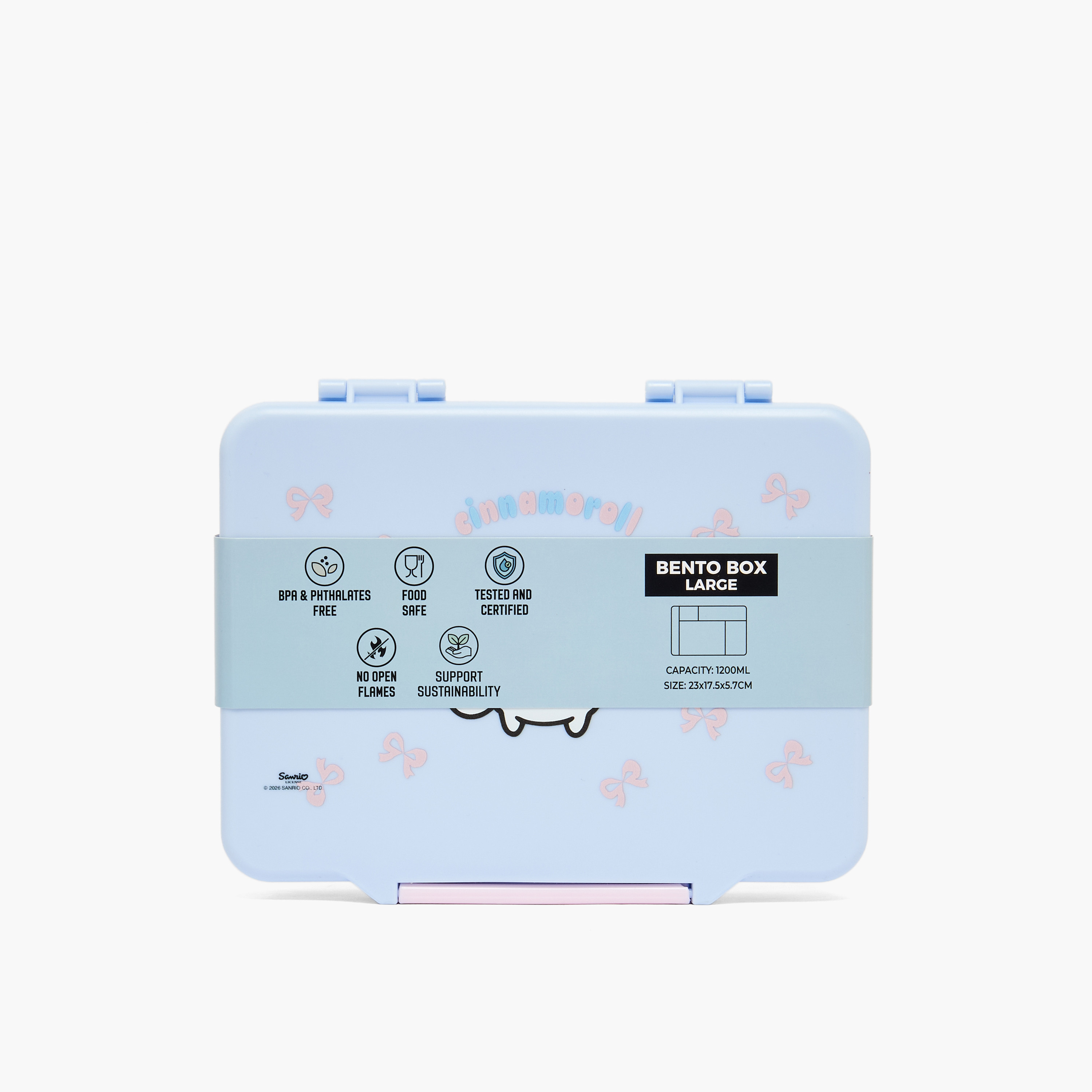 Sanrio Cinnamoroll Print Bento Lunch Box for Girls with Cutlery - 1.2 L-school-lunchessentials-lunchboxes-image-11