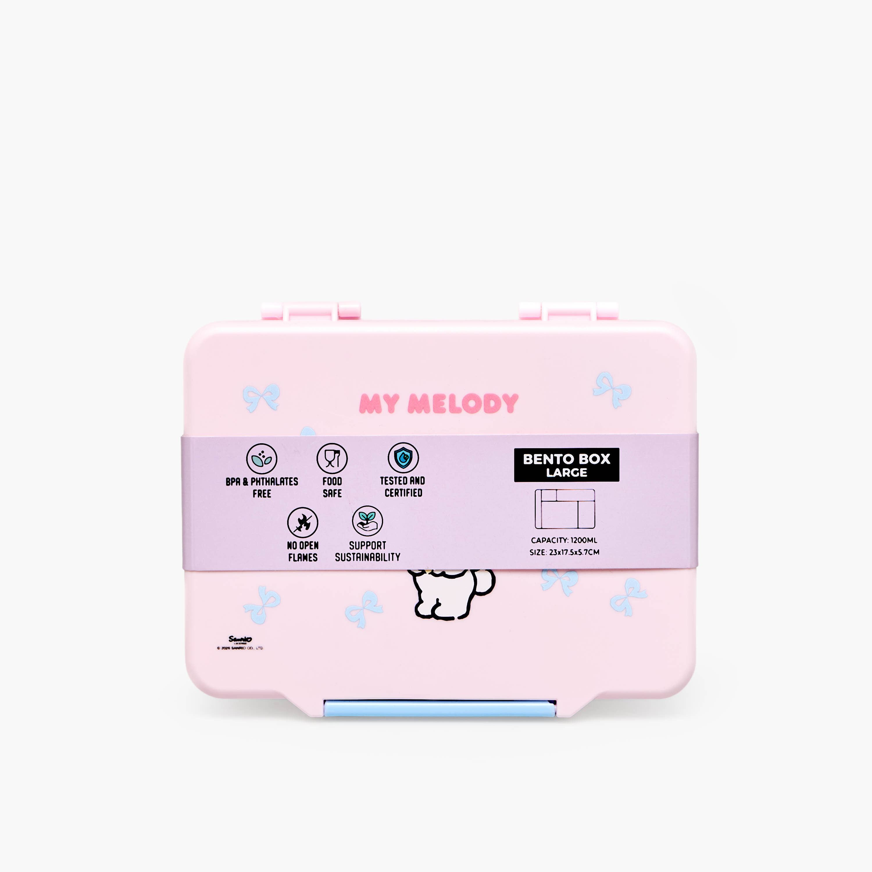 Sanrio My Melody Print Lunch Box for Girls with Compartments - 1.2 L-school-lunchessentials-lunchboxes-image-11