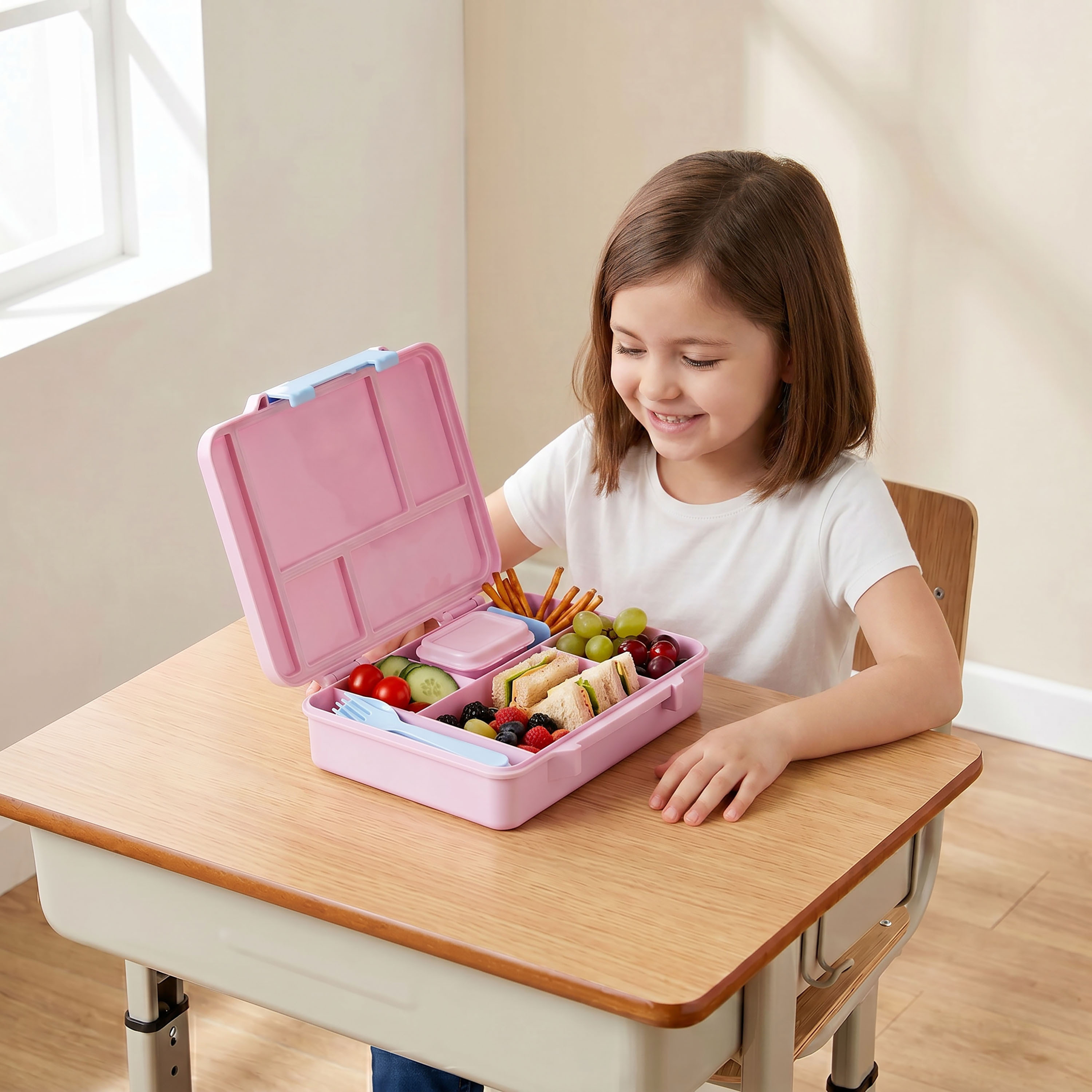 صندوق غداء بطبعة ماي ميلودي للبنات بأقسام - 1.2 لتر من سانريو-school-lunchessentials-lunchboxes-image-3