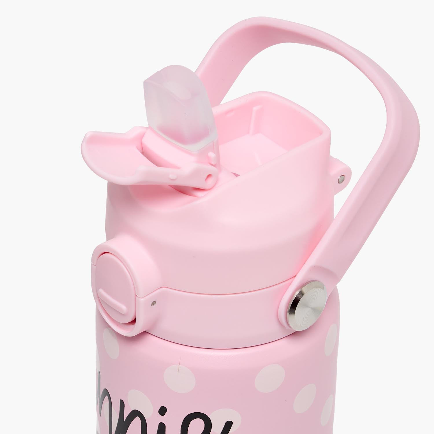 Disney Minnie Mouse Print Stainless Steel Water Bottle with Spout and Handle- 500ml-school-waterbottles-image-6