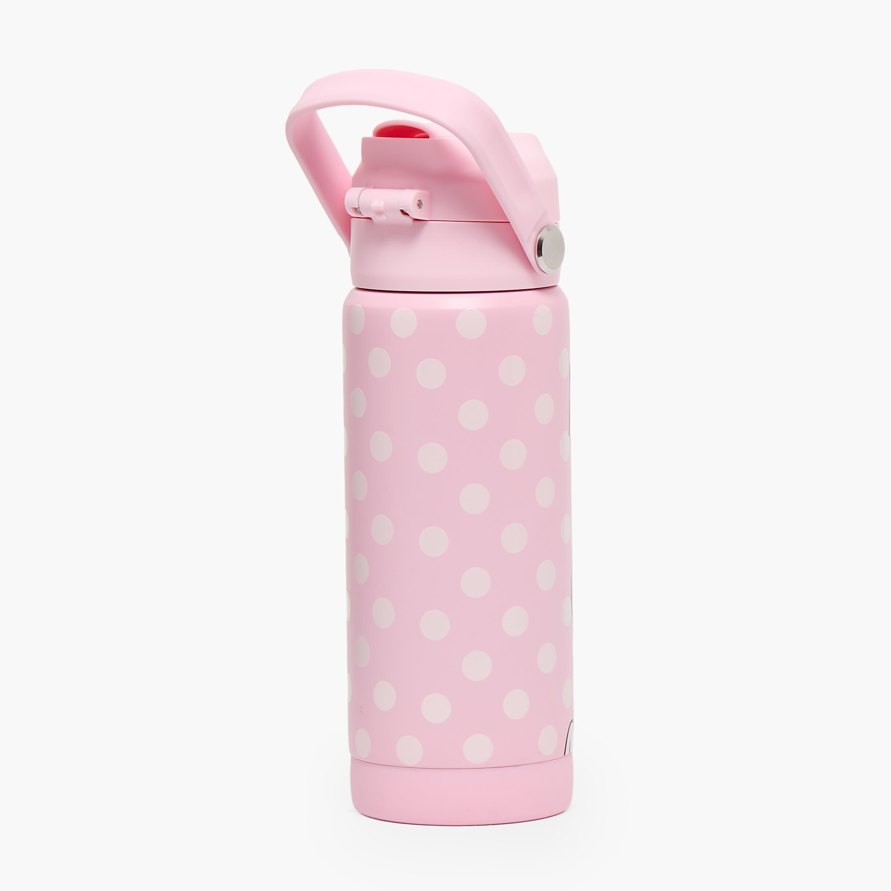 Disney Minnie Mouse Print Stainless Steel Water Bottle with Spout and Handle- 500ml-school-waterbottles-image-7
