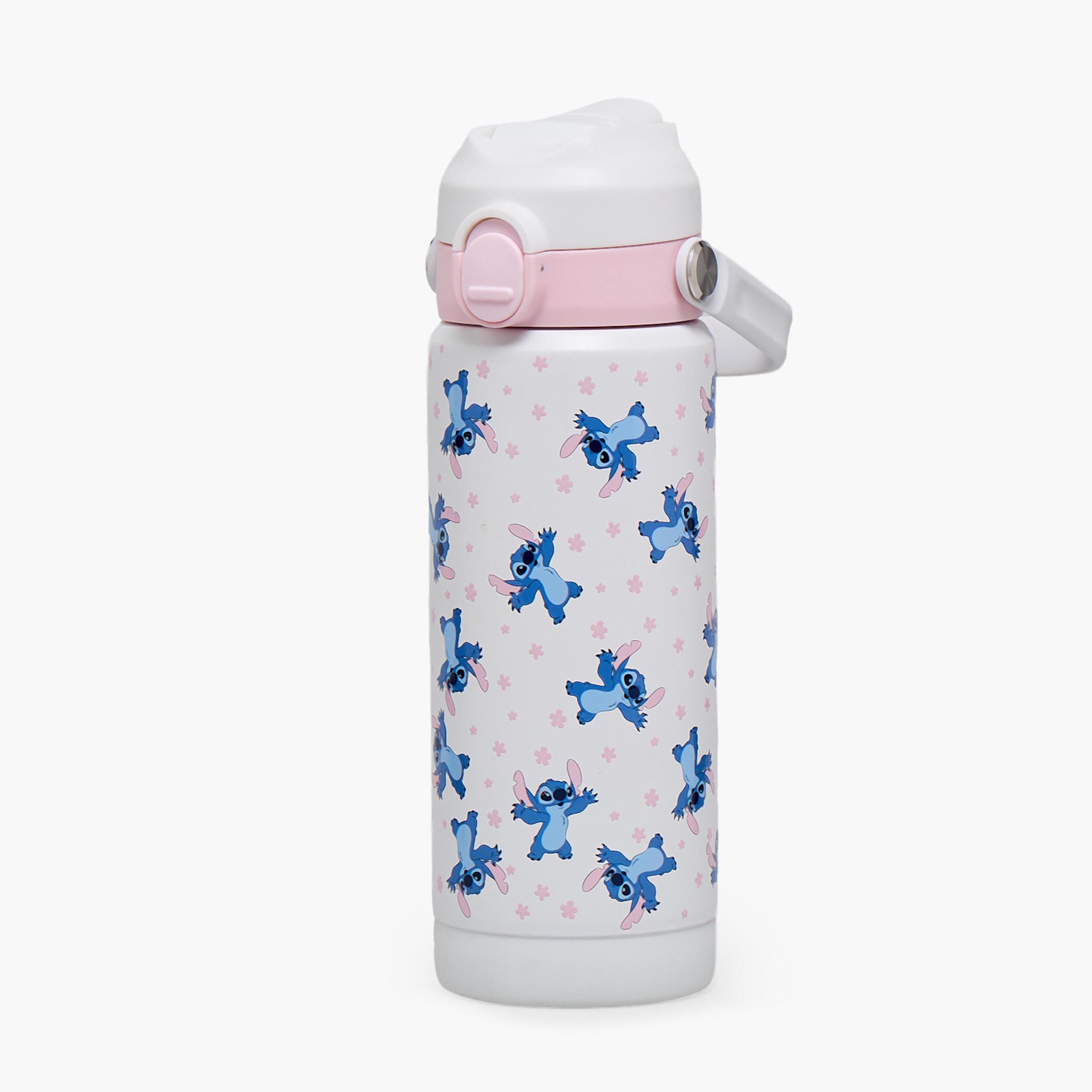 Disney Stitch Print Stainless Steel Water Bottle with Flip Spout and Handle-school-waterbottles-image-1